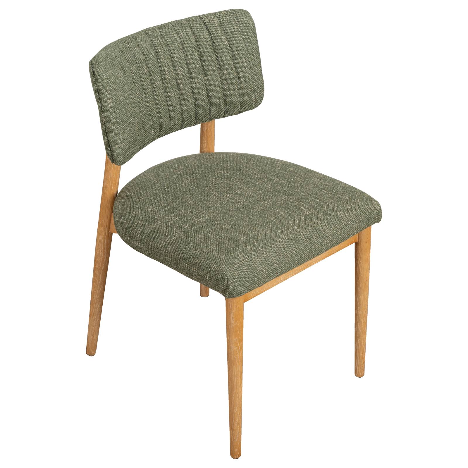 Foset Fabric Dining Chair, Fleck Green