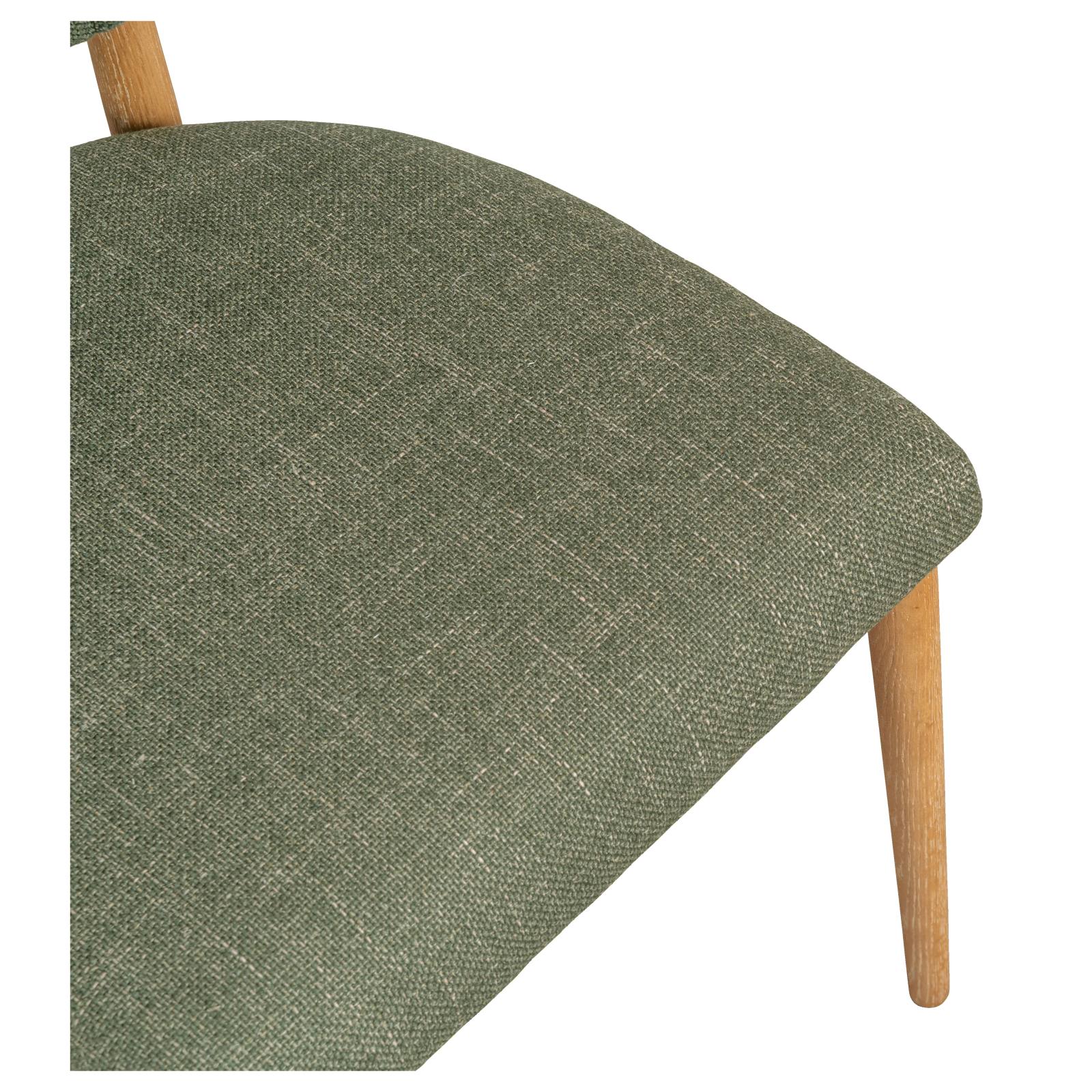 Foset Fabric Dining Chair, Fleck Green