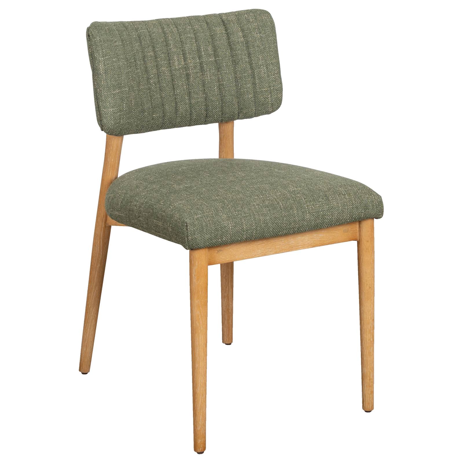 Foset Fabric Dining Chair, Fleck Green