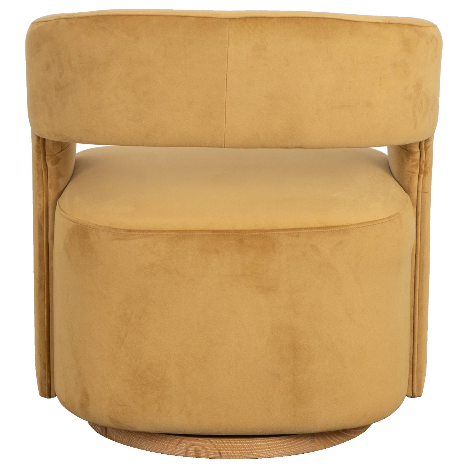 Zeta Fabric Swivel Armchair, Gold