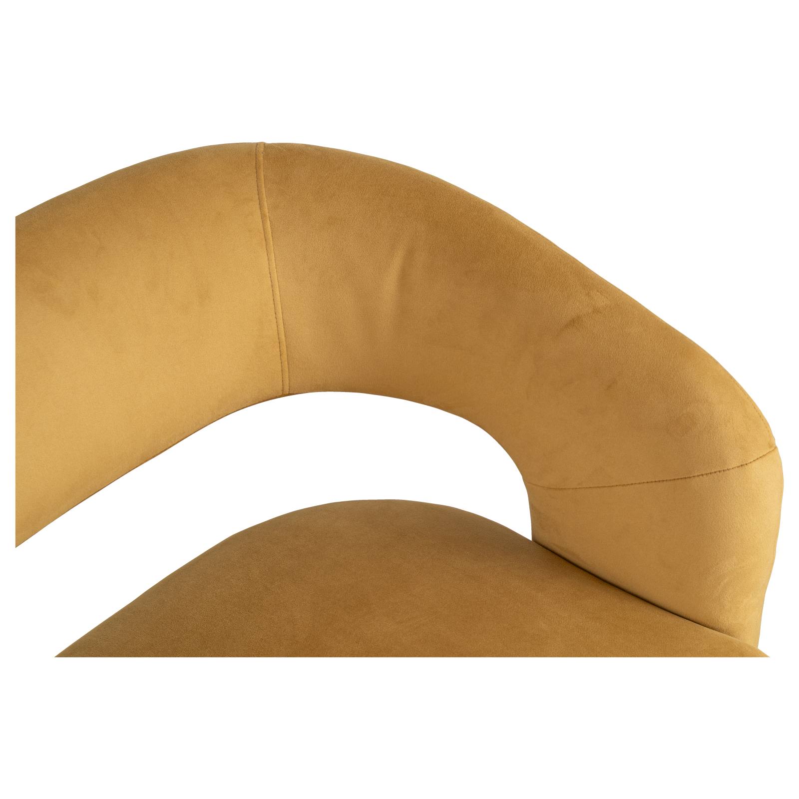 Zeta Fabric Swivel Armchair, Gold