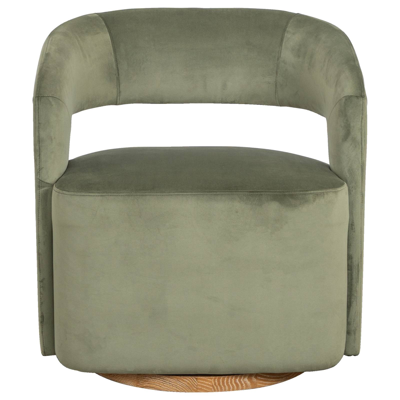 Zeta Fabric Swivel Armchair, Deep Green
