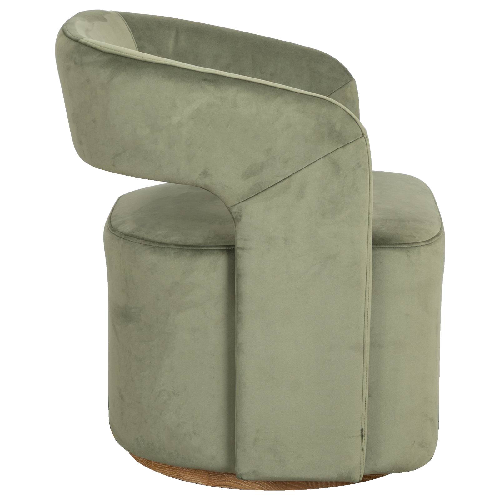 Zeta Fabric Swivel Armchair, Deep Green