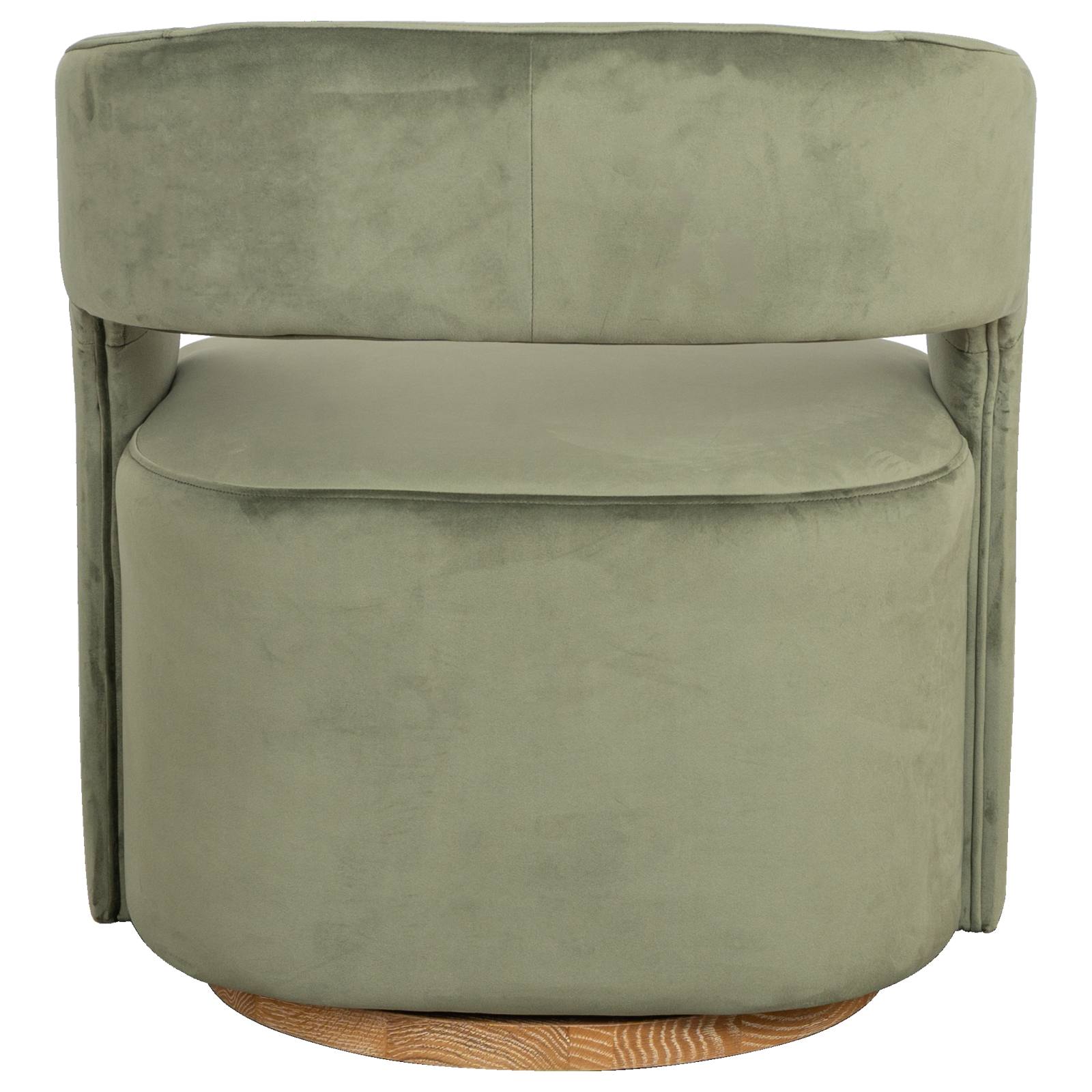 Zeta Fabric Swivel Armchair, Deep Green