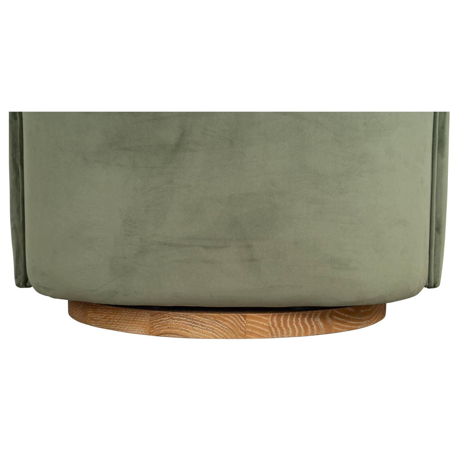 Zeta Fabric Swivel Armchair, Deep Green