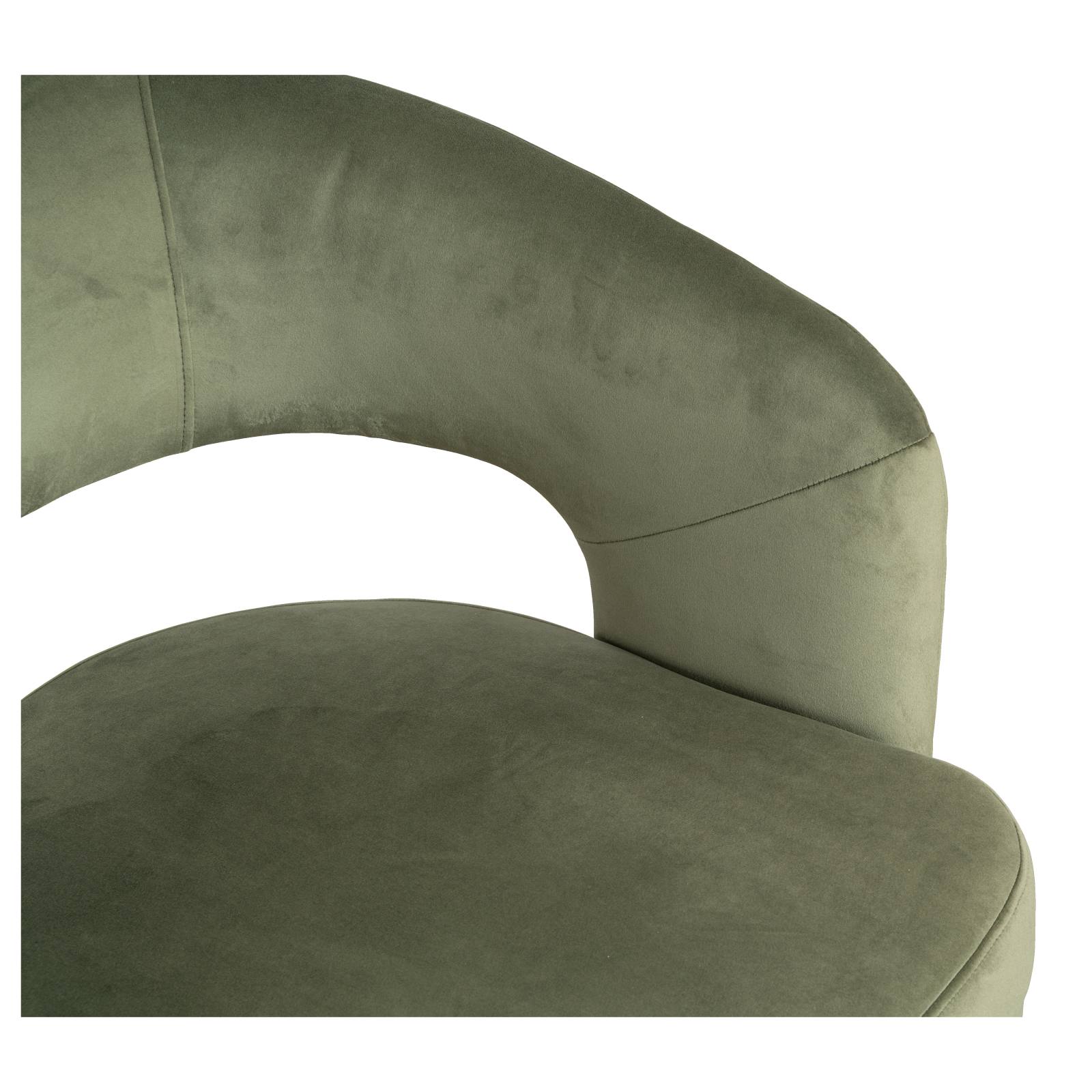 Zeta Fabric Swivel Armchair, Deep Green