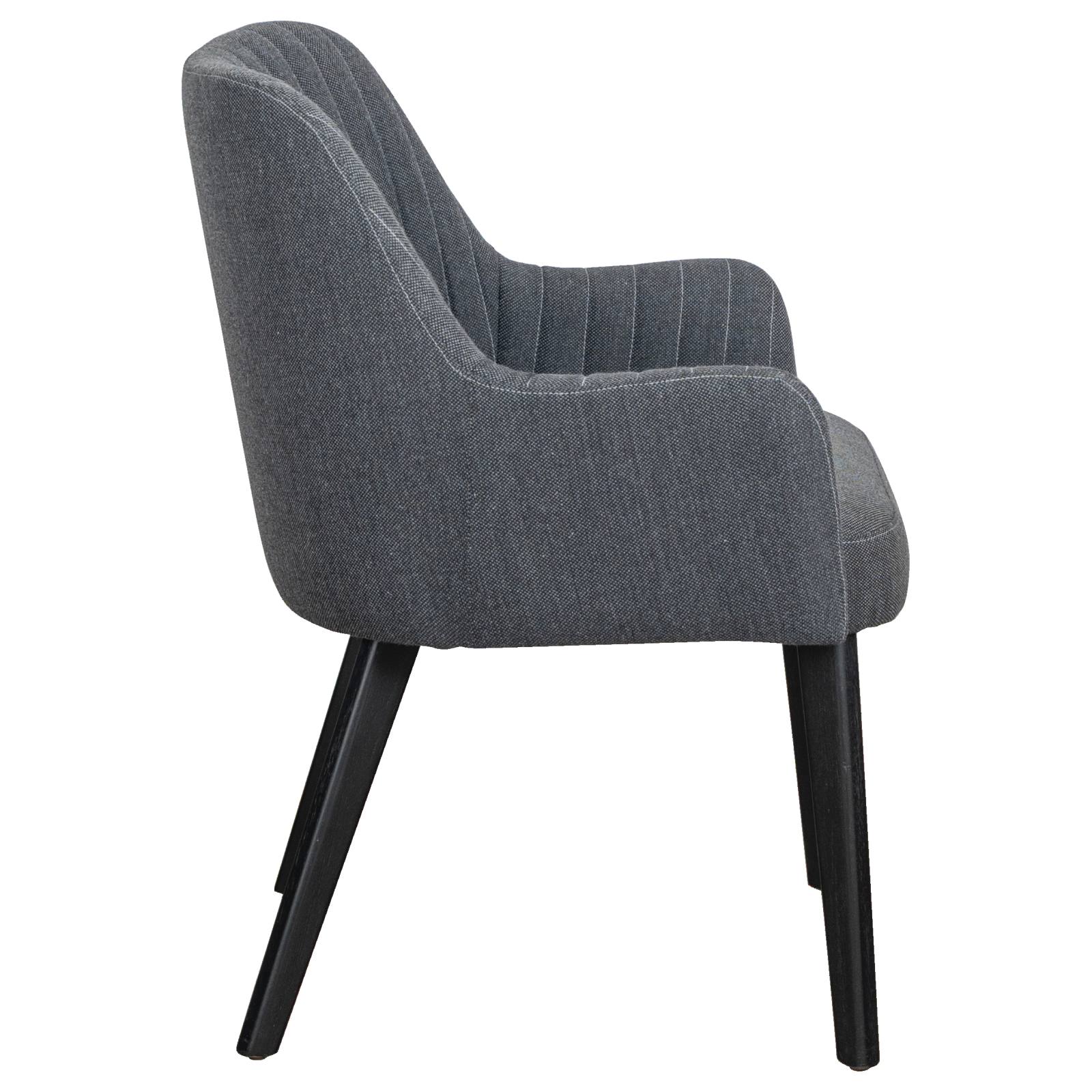 Lyon Fabric Dining Chair, Dark Grey