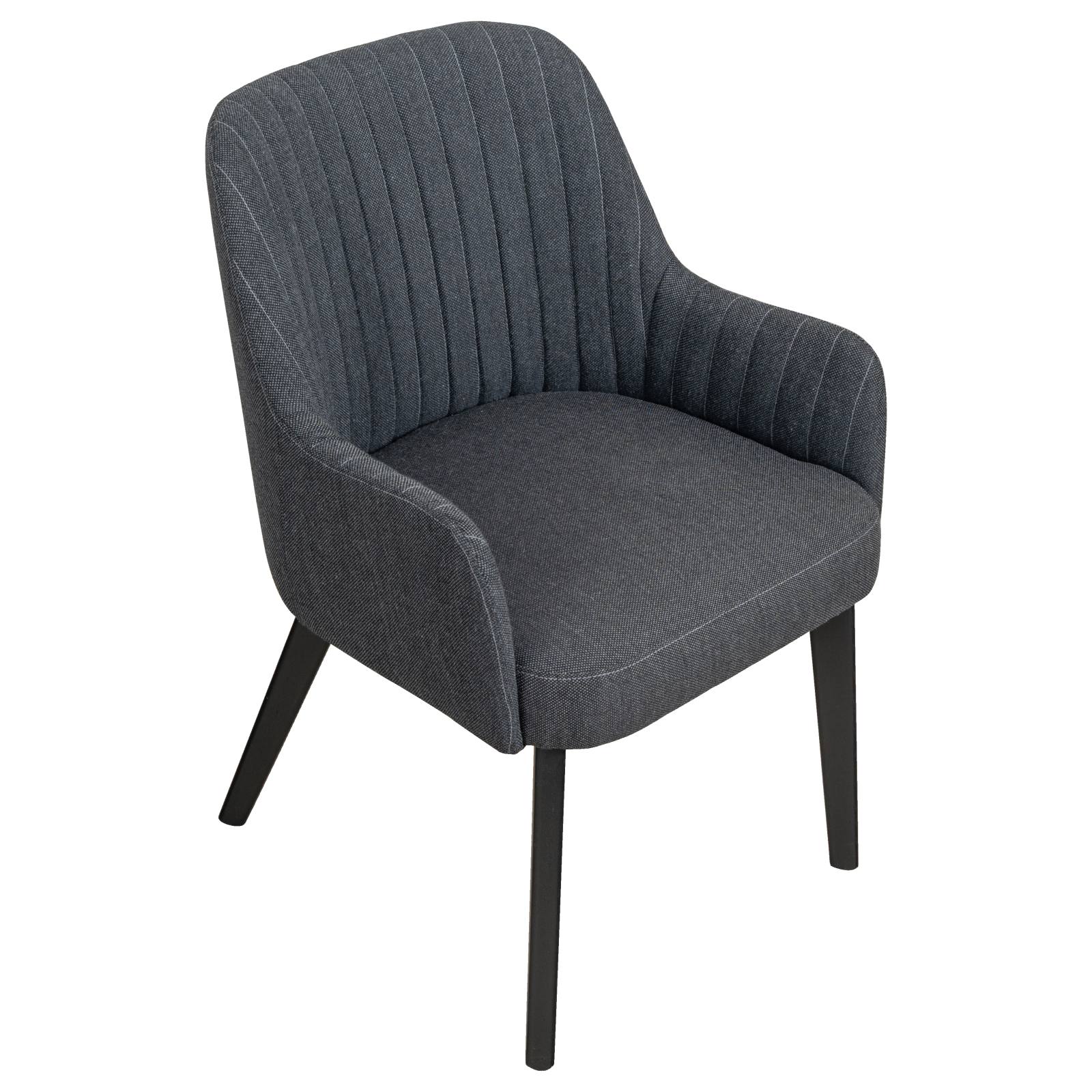 Lyon Fabric Dining Chair, Dark Grey