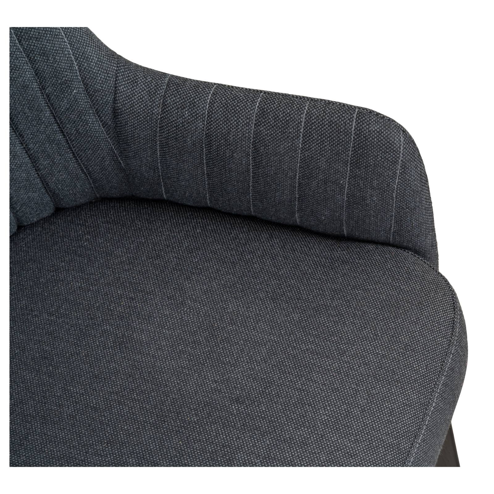 Lyon Fabric Dining Chair, Dark Grey