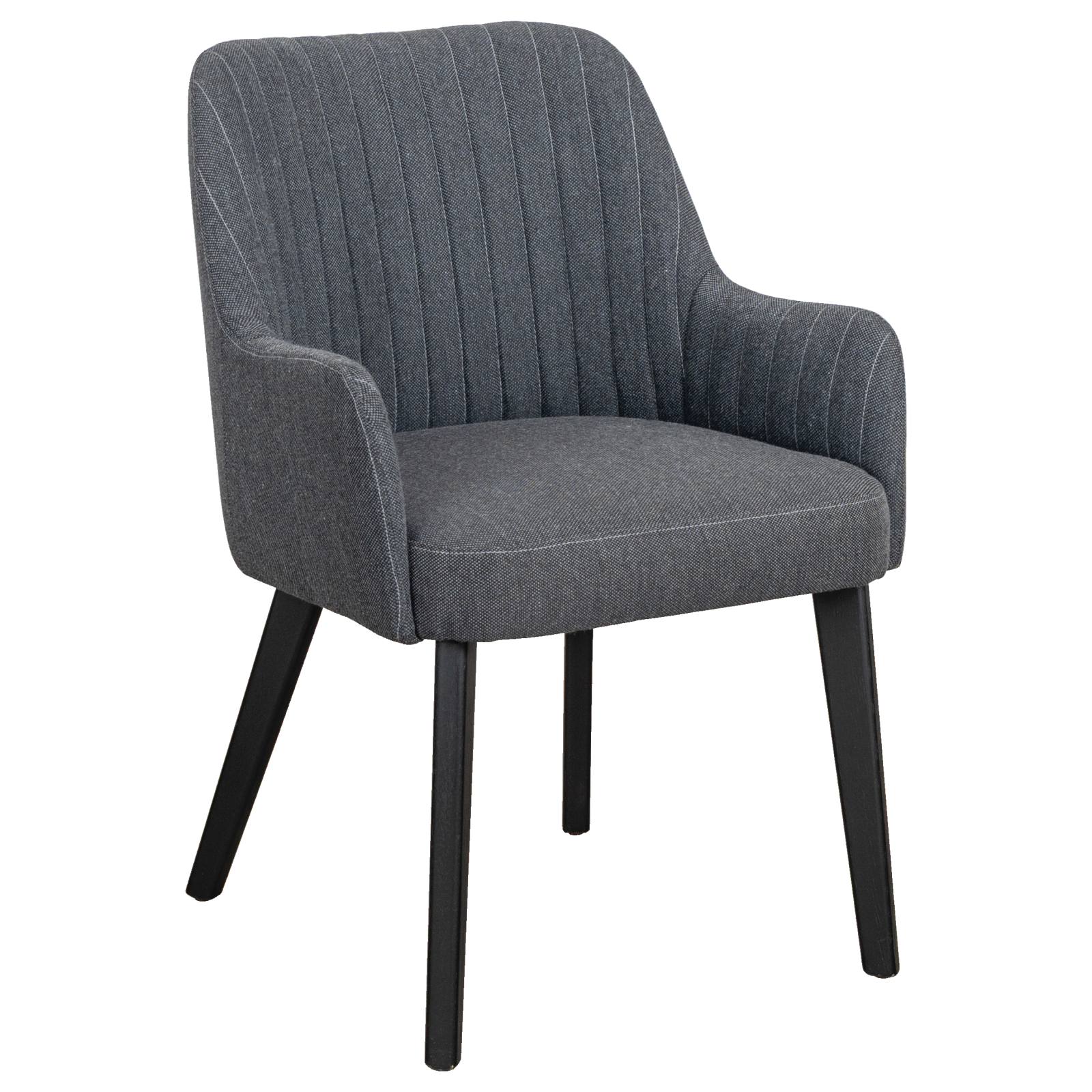 Lyon Fabric Dining Chair, Dark Grey