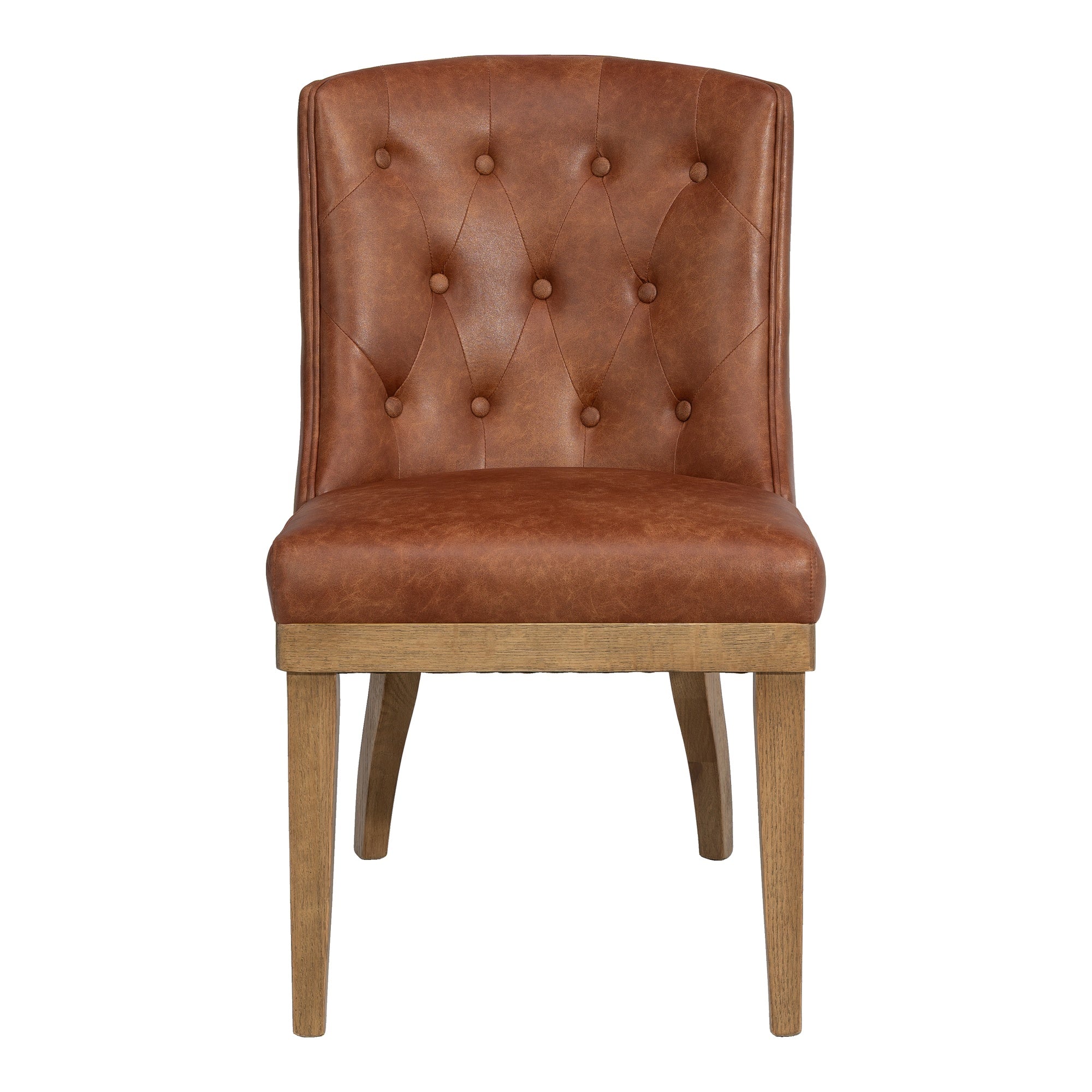 Mela Vegan Leather Chair, Tan