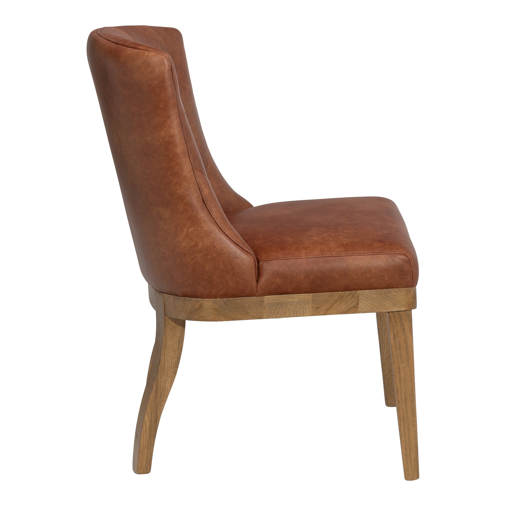 Mela Vegan Leather Chair, Tan