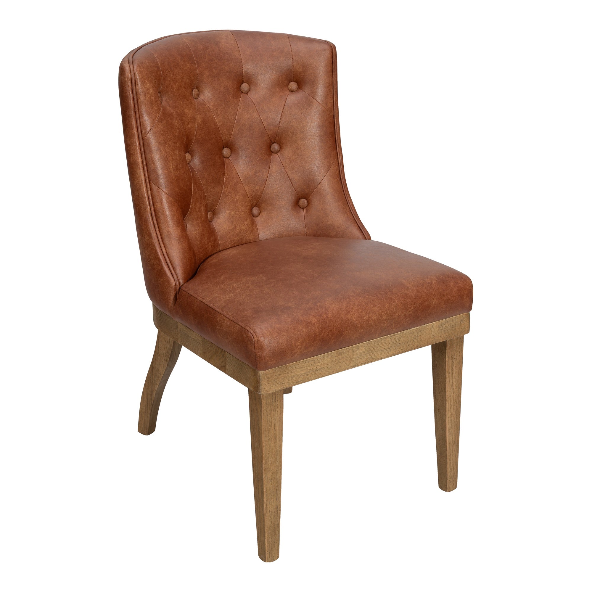 Mela Vegan Leather Chair, Tan