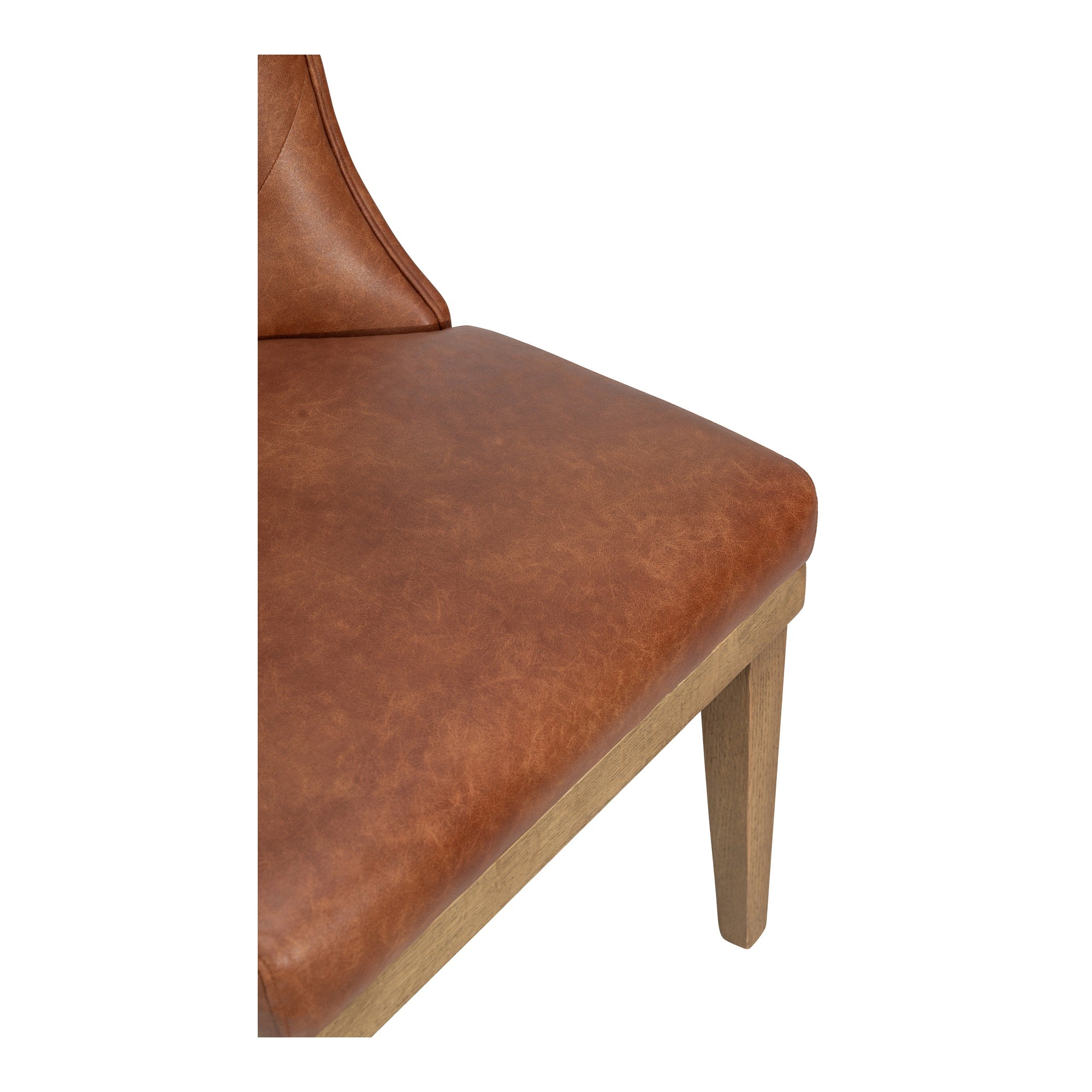 Mela Vegan Leather Chair, Tan
