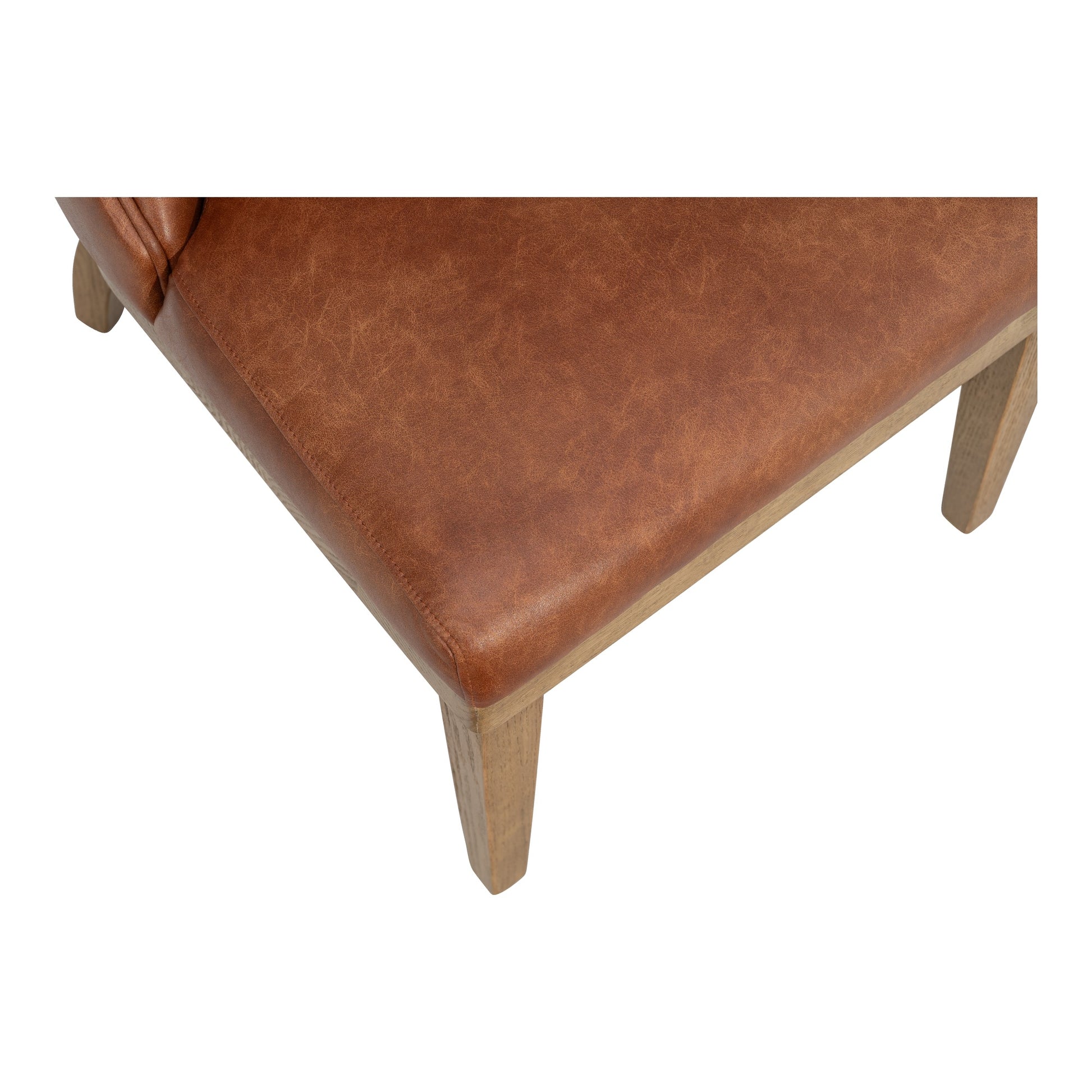 Mela Vegan Leather Chair, Tan