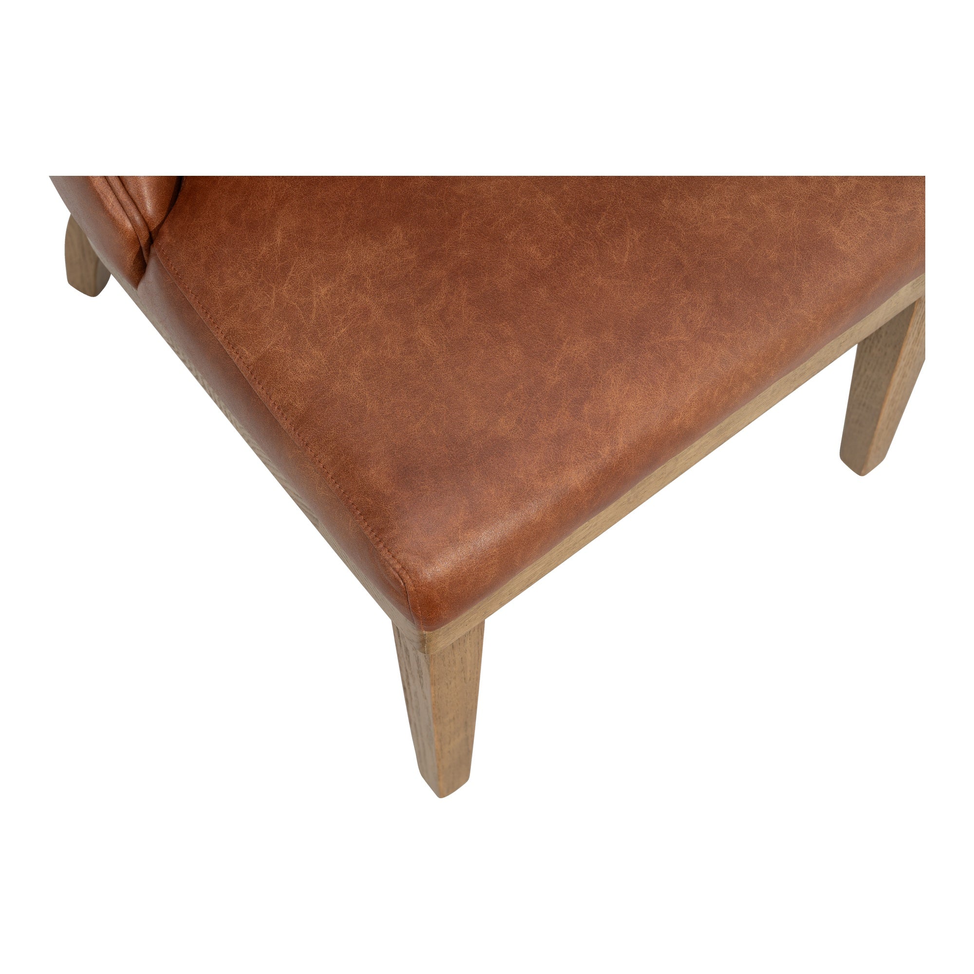 Mela Vegan Leather Chair, Tan