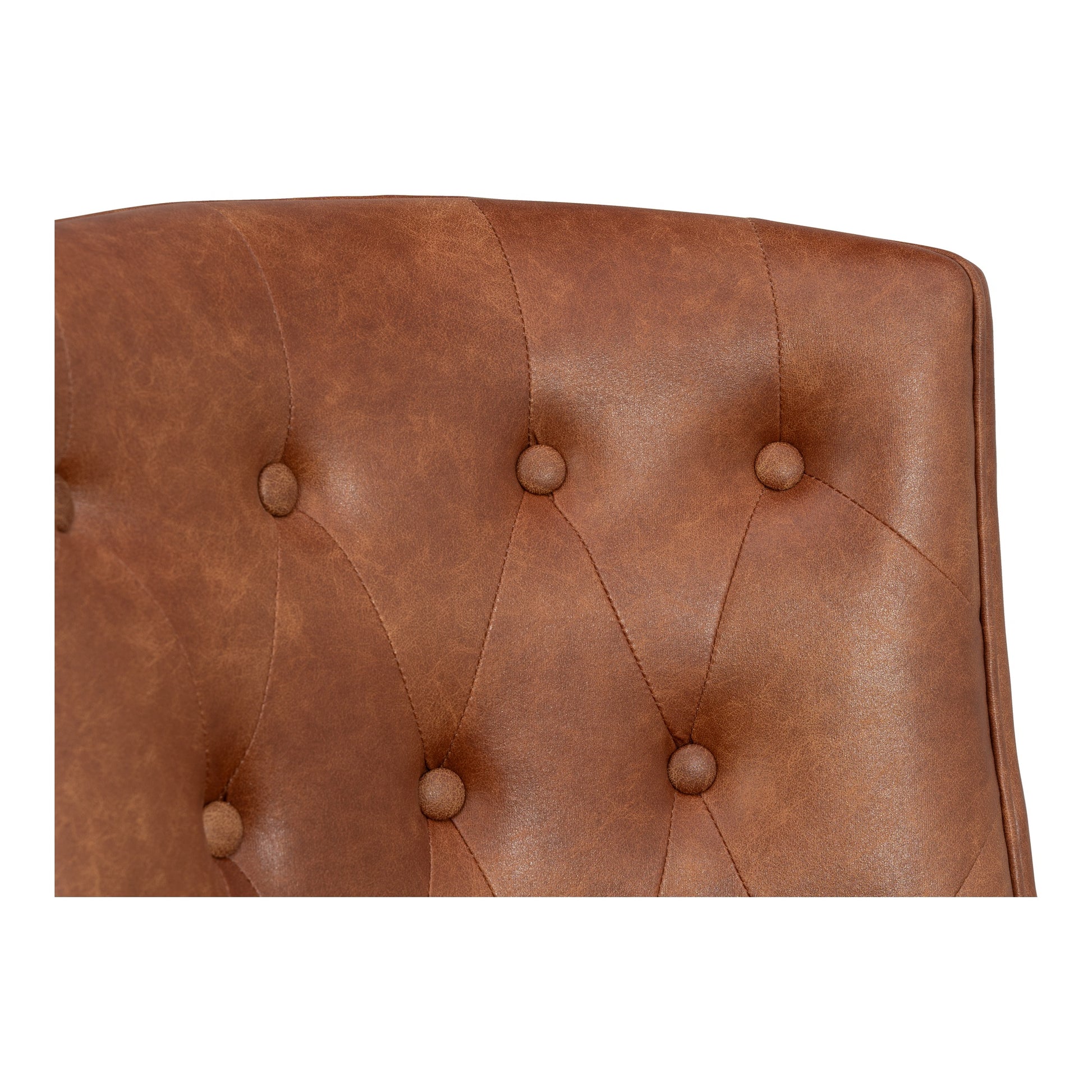 Mela Vegan Leather Chair, Tan