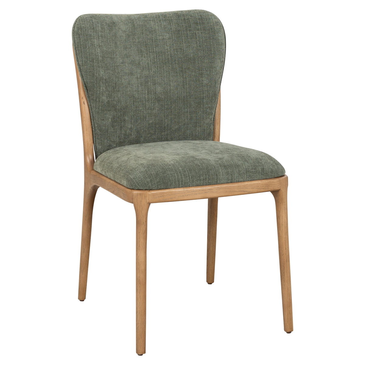 Rowena 82cm Ash Wood Dining Chair, Forest Green