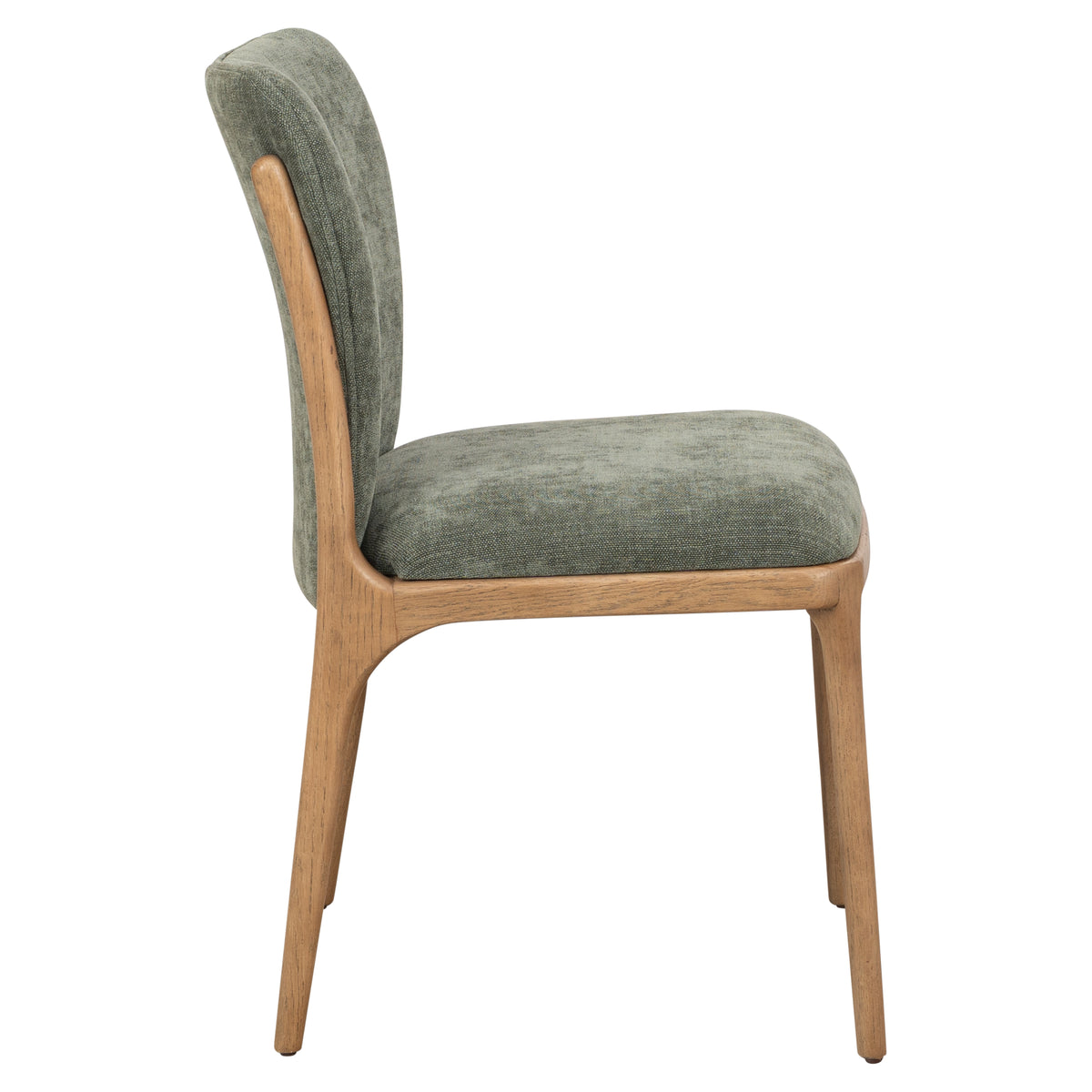Rowena 82cm Ash Wood Dining Chair, Forest Green