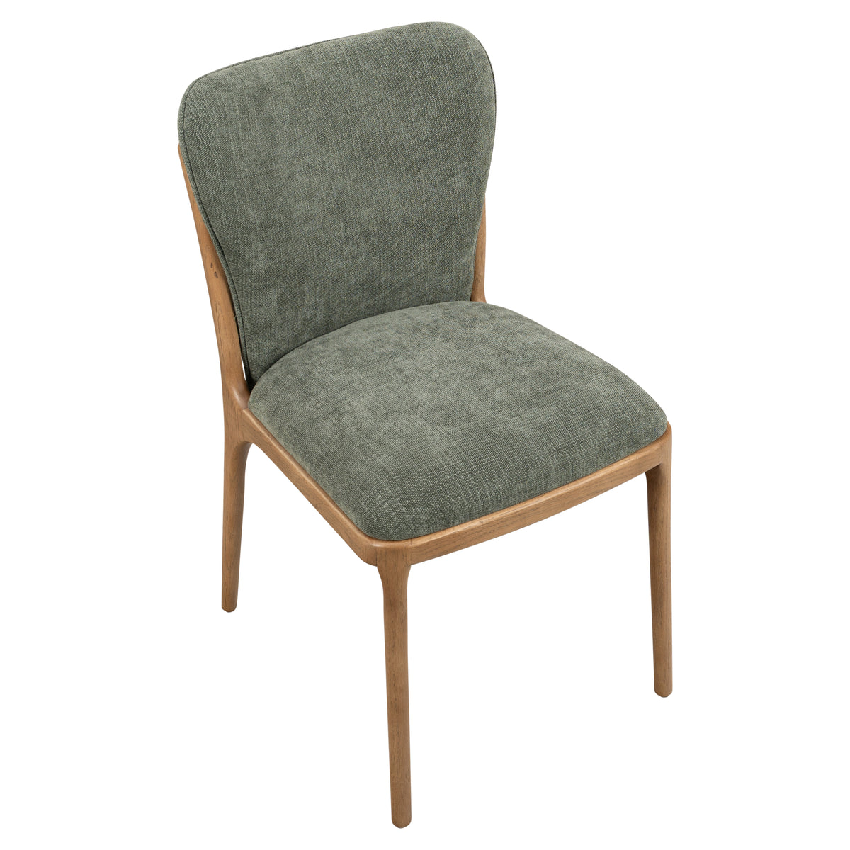 Rowena 82cm Ash Wood Dining Chair, Forest Green