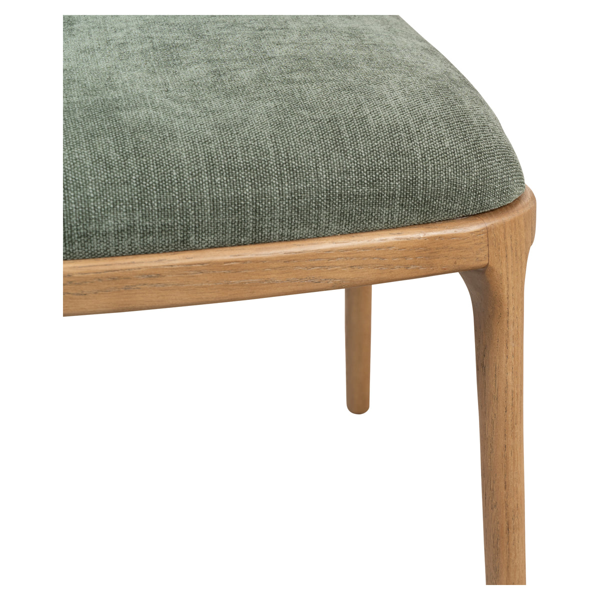 Rowena 82cm Ash Wood Dining Chair, Forest Green