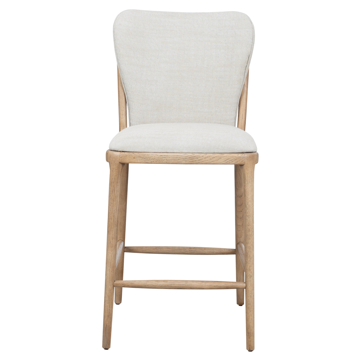Rowena 101cm Ash Wood Counter Stool, Stone