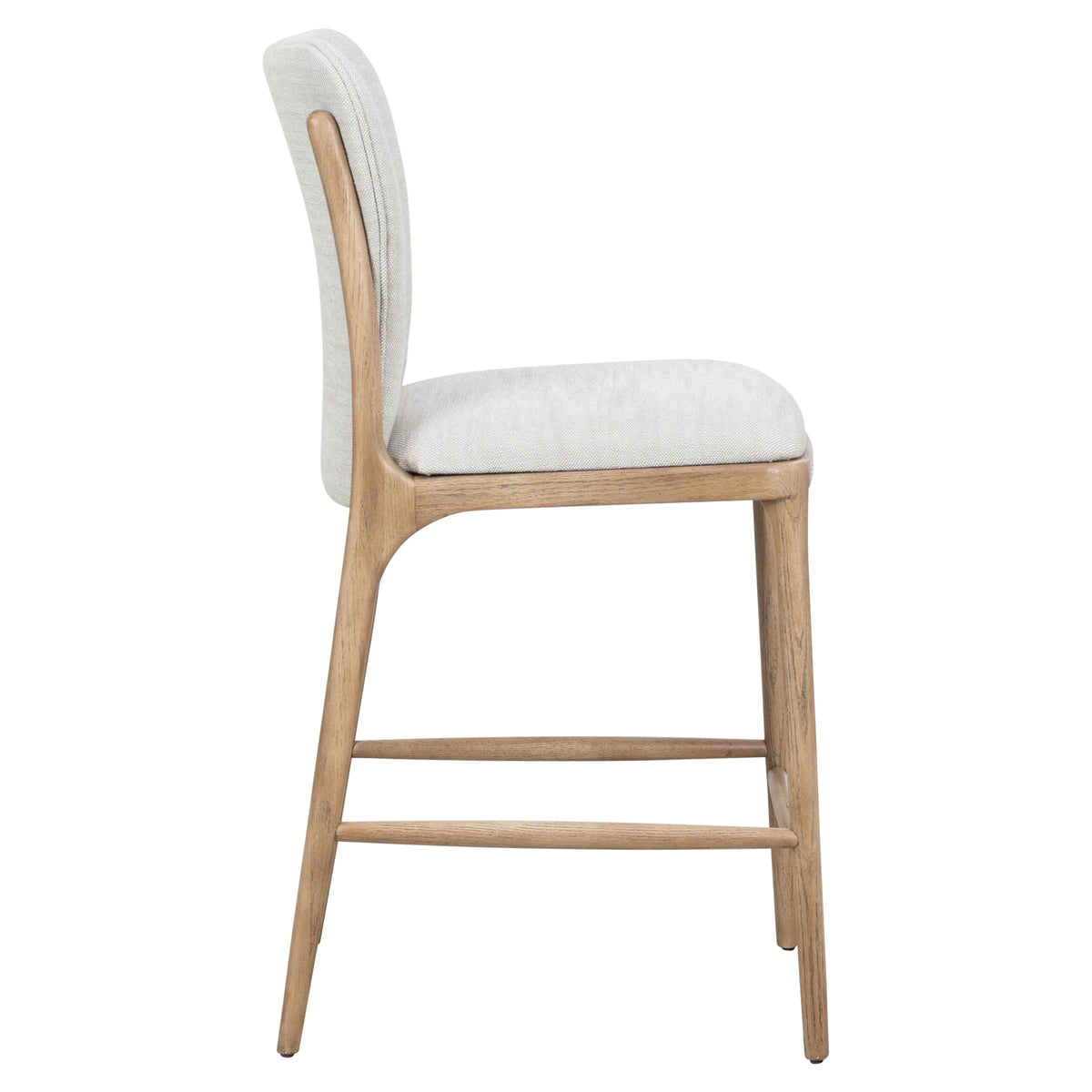 Rowena 101cm Ash Wood Counter Stool, Stone