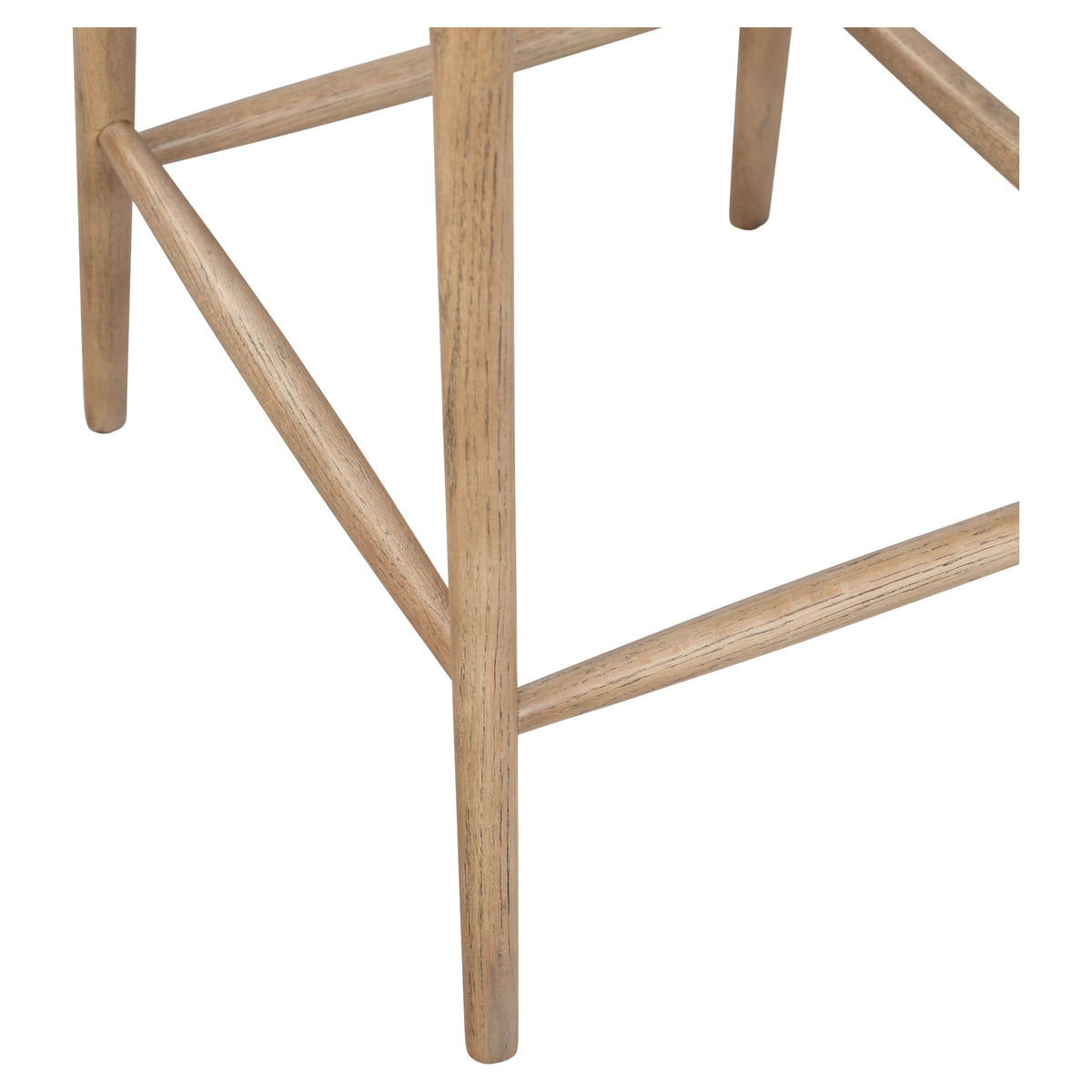 Rowena 101cm Ash Wood Counter Stool, Stone