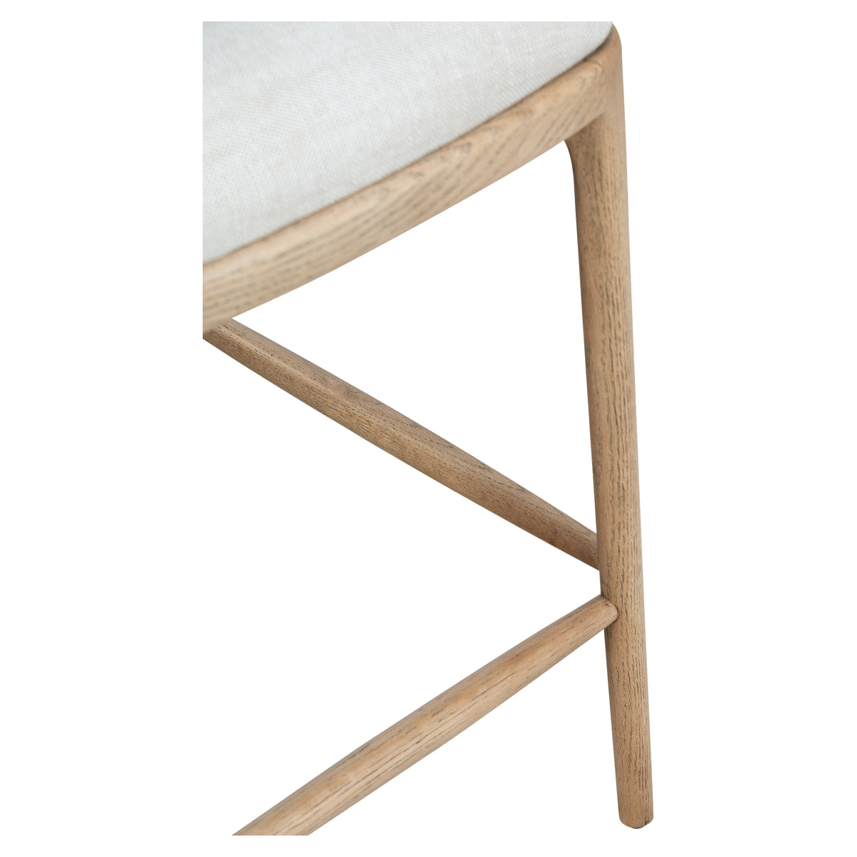 Rowena 101cm Ash Wood Counter Stool, Stone