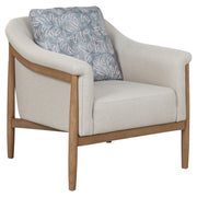 Bramwell 84cm Ash Wood Armchair, Linen