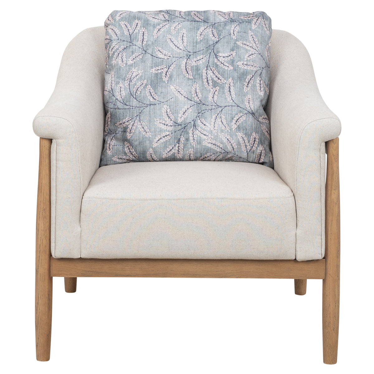 Bramwell 84cm Ash Wood Armchair, Linen