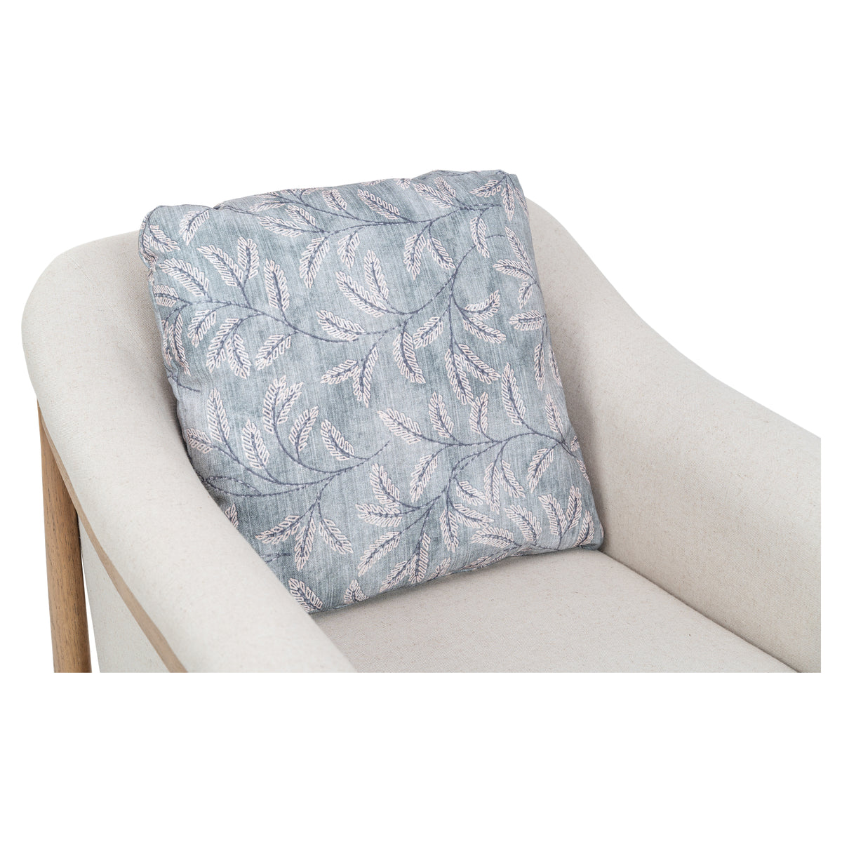 Bramwell 84cm Ash Wood Armchair, Linen