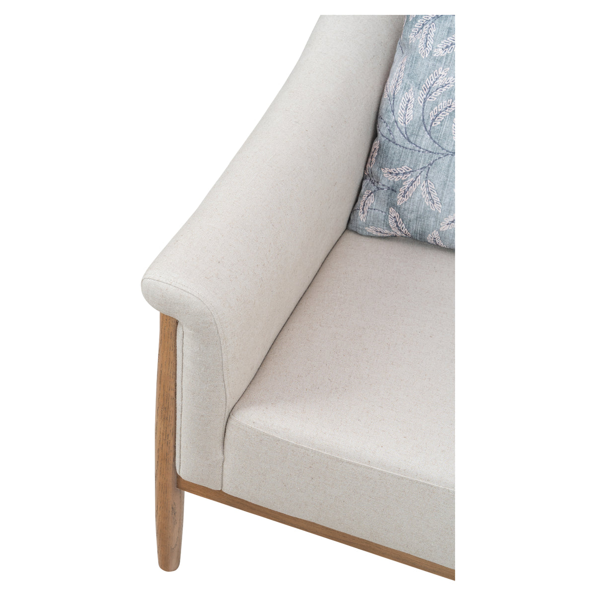 Bramwell 84cm Ash Wood Armchair, Linen