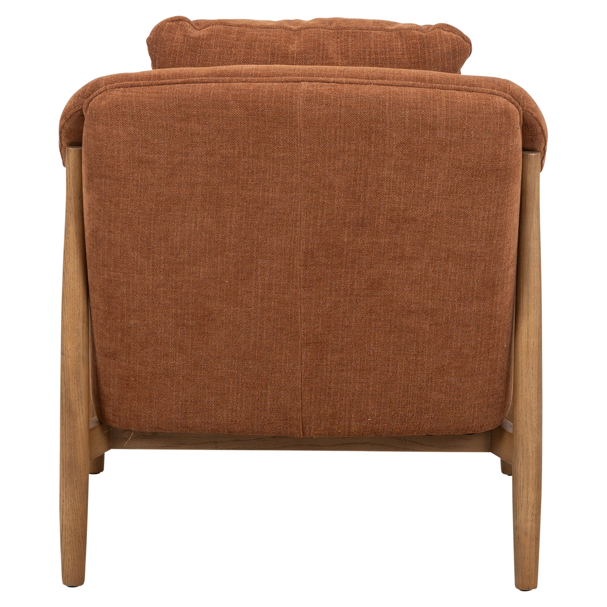 Bramwell 84cm Ash Wood Armchair, Rust