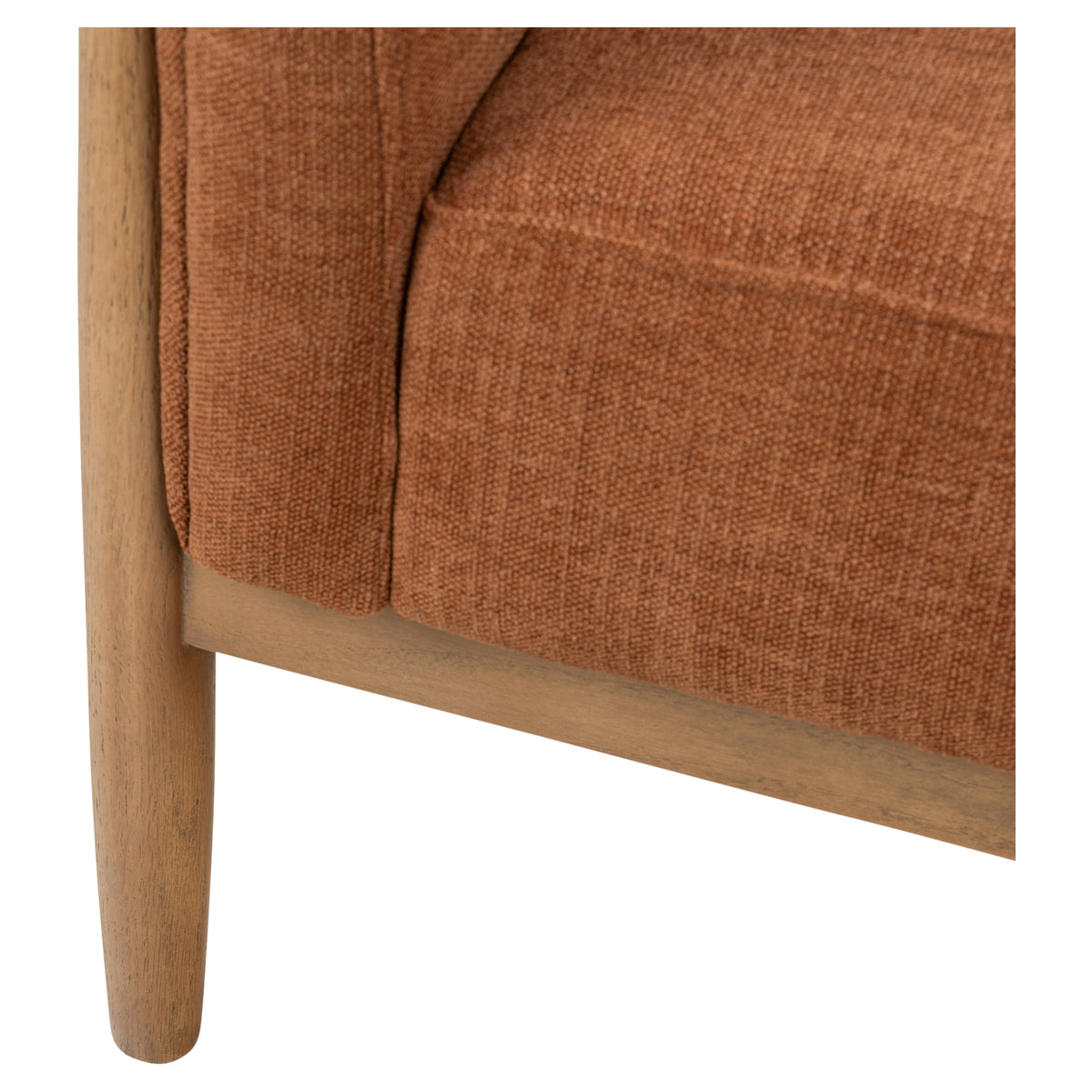 Bramwell 84cm Ash Wood Armchair, Rust