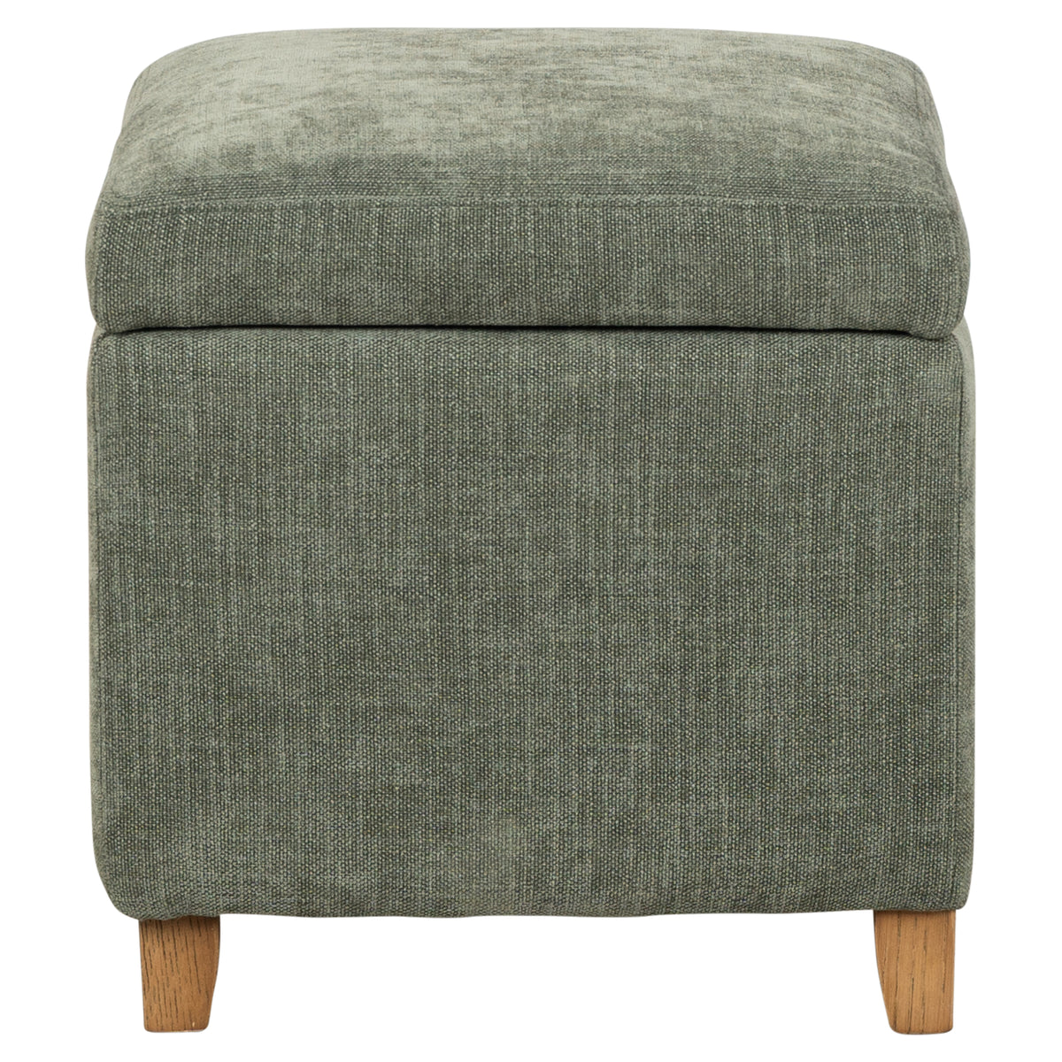 Cosette 45cm Ash Wood Ottoman, Forest Green