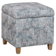 Cosette 45cm Ash Wood Ottoman, Botanical
