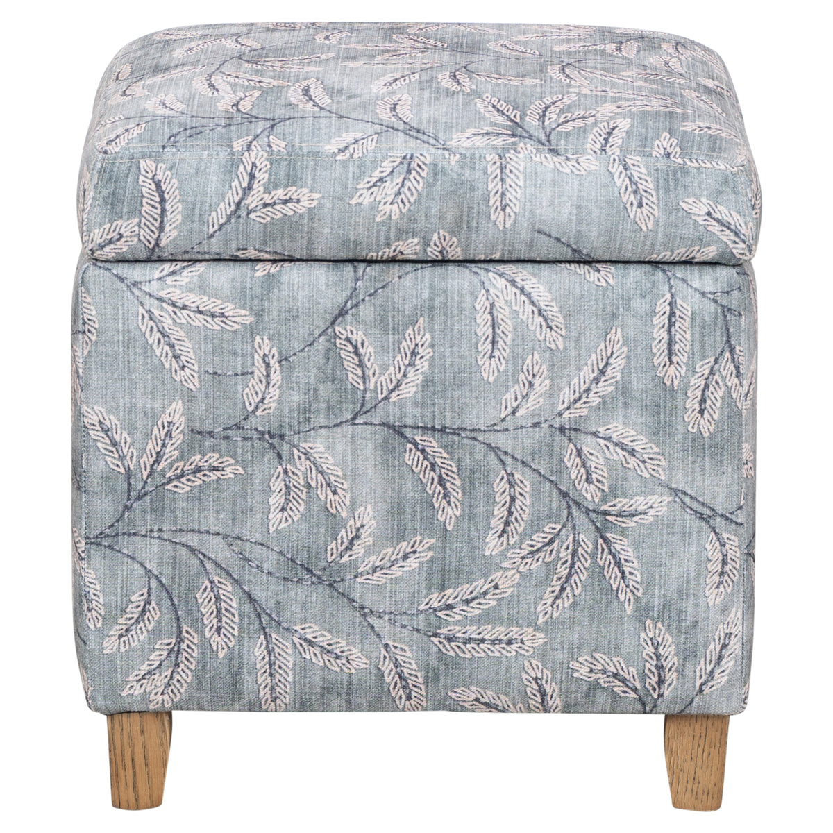 Cosette 45cm Ash Wood Ottoman, Botanical
