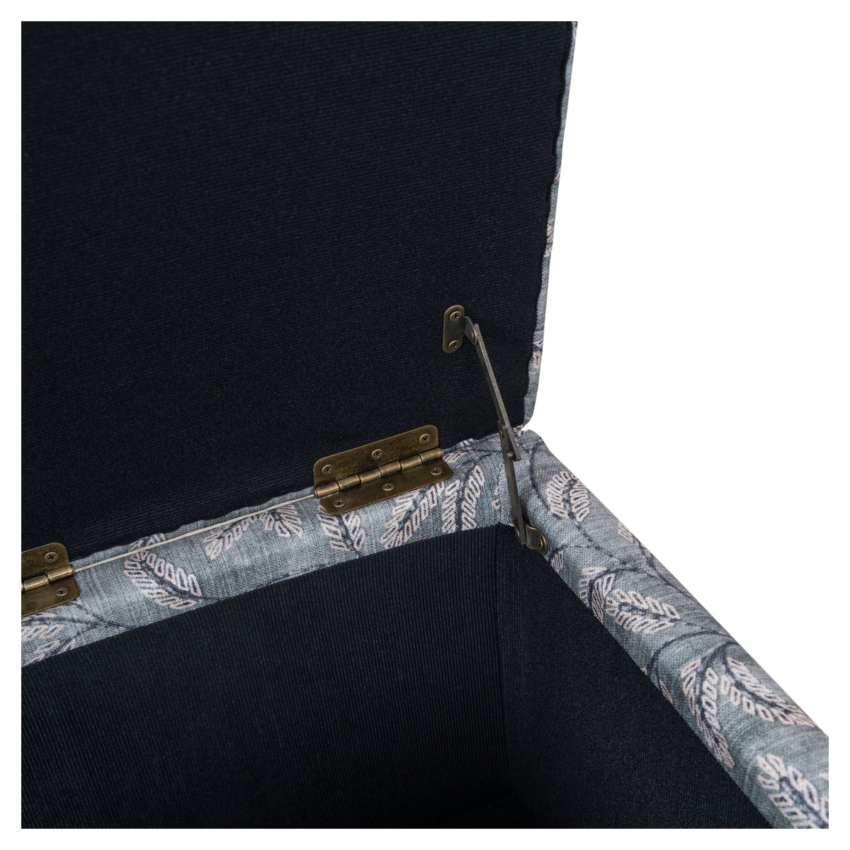 Cosette 45cm Ash Wood Ottoman, Botanical