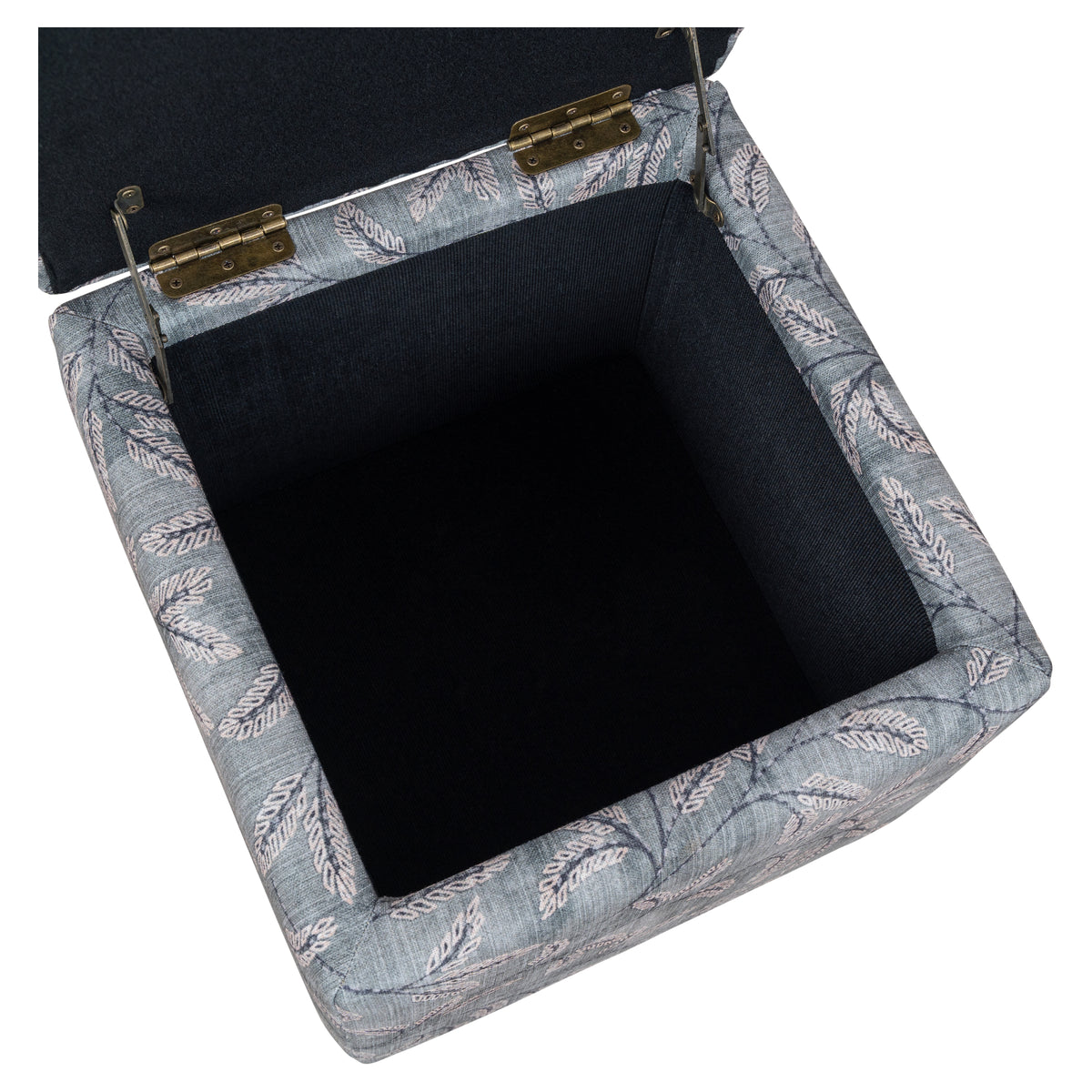 Cosette 45cm Ash Wood Ottoman, Botanical