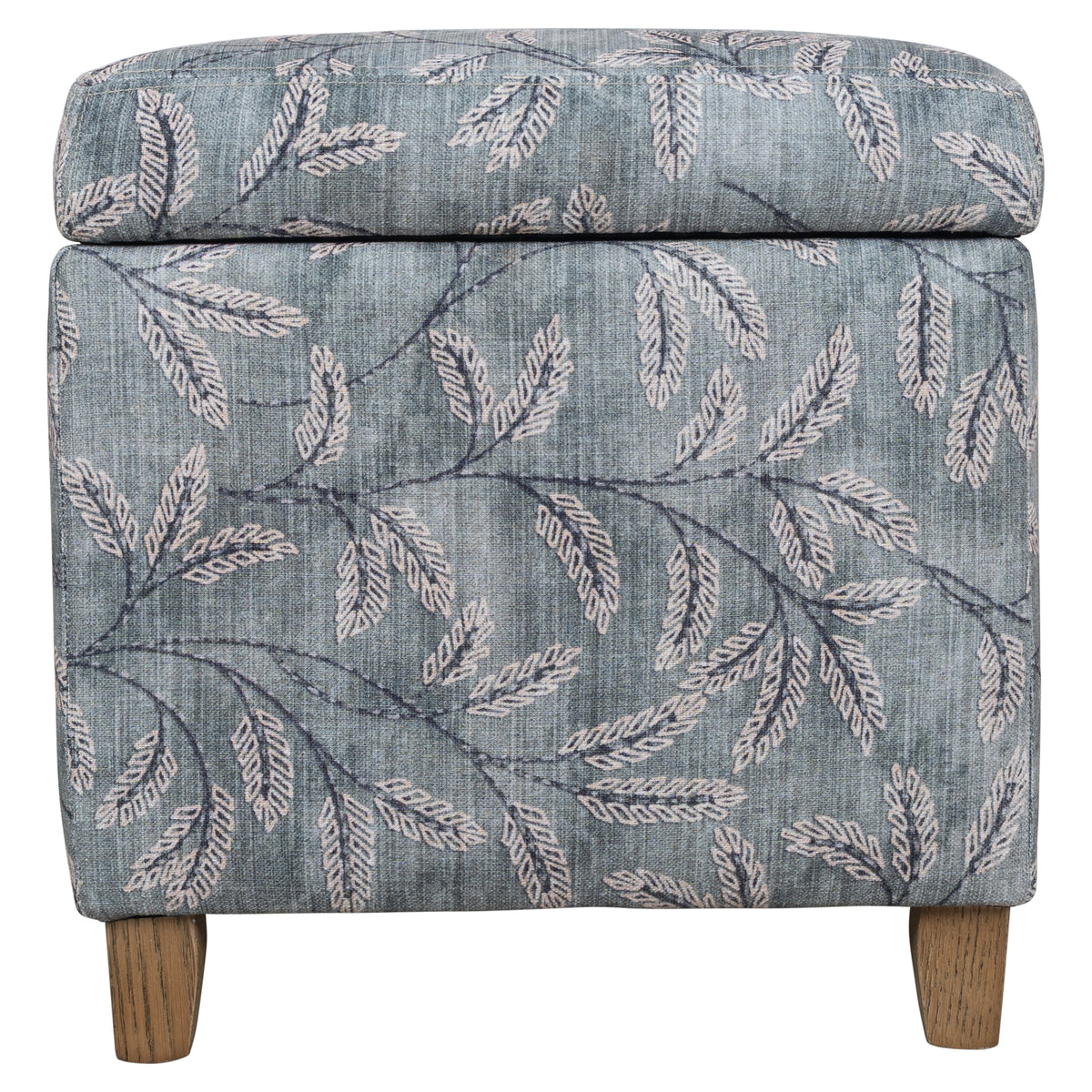 Cosette 45cm Ash Wood Ottoman, Botanical