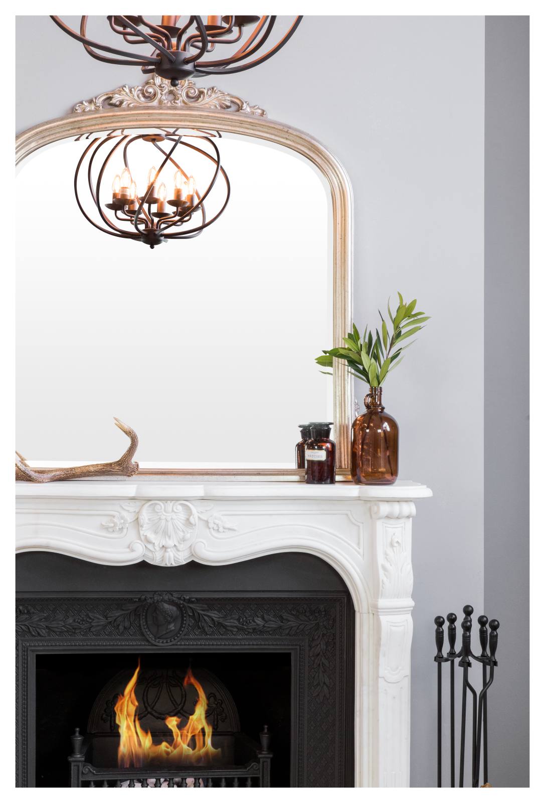 Louis XV Provincial Marble Mantel, Statuary White