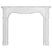 Louis XV Provincial Marble Mantel, Statuary White