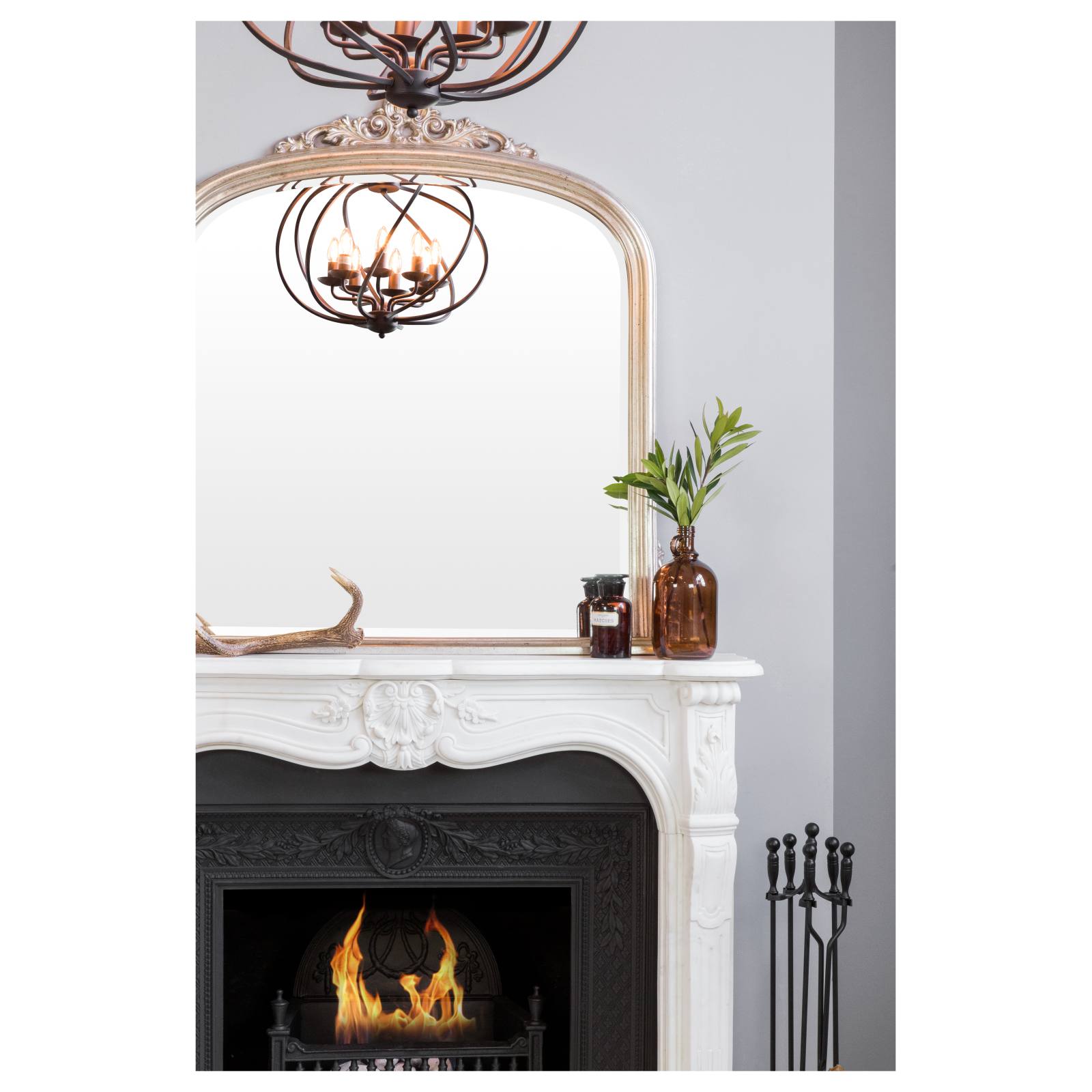 Louis XV Provincial Marble Mantel, Statuary White