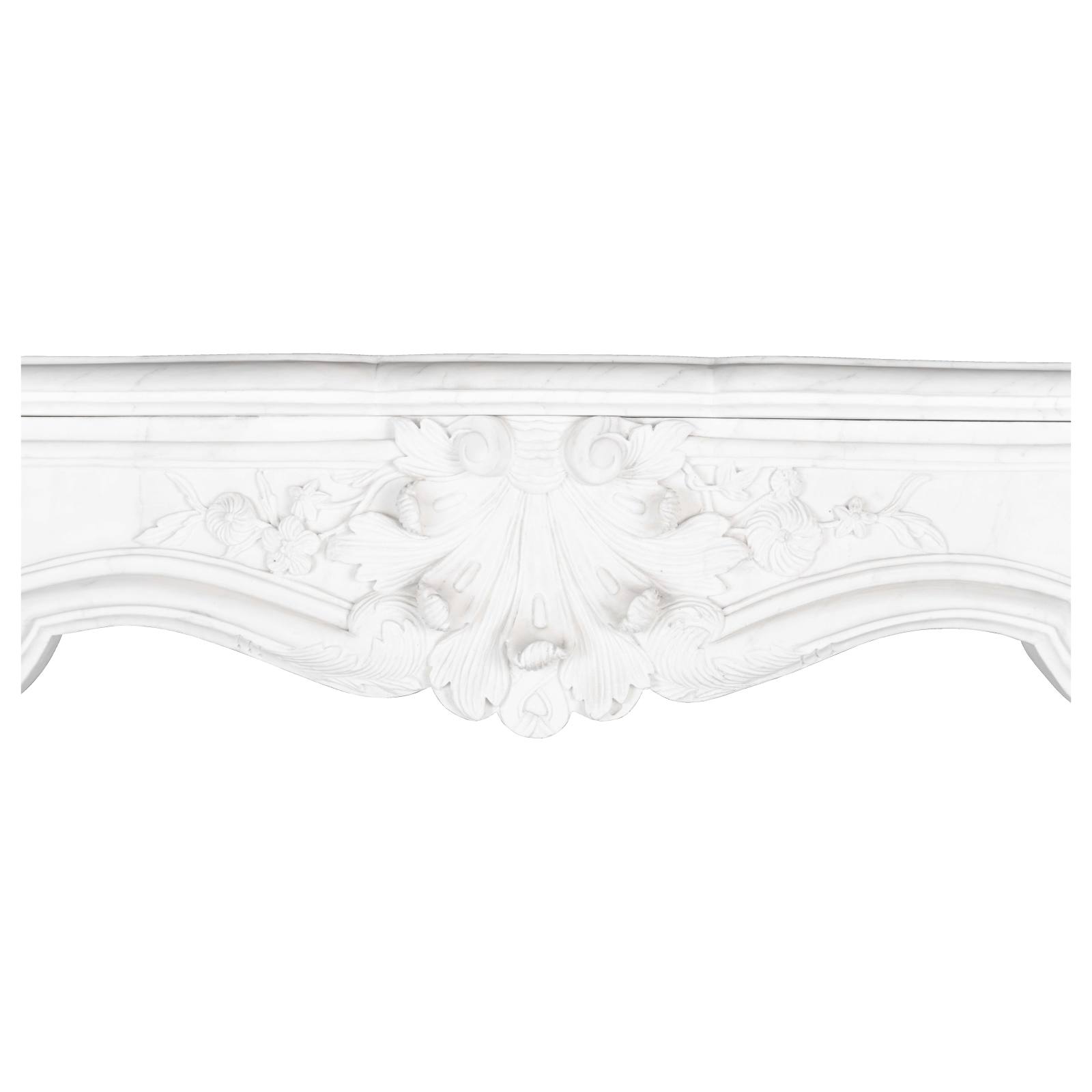 Marseilles Marble Mantel, Statuary White