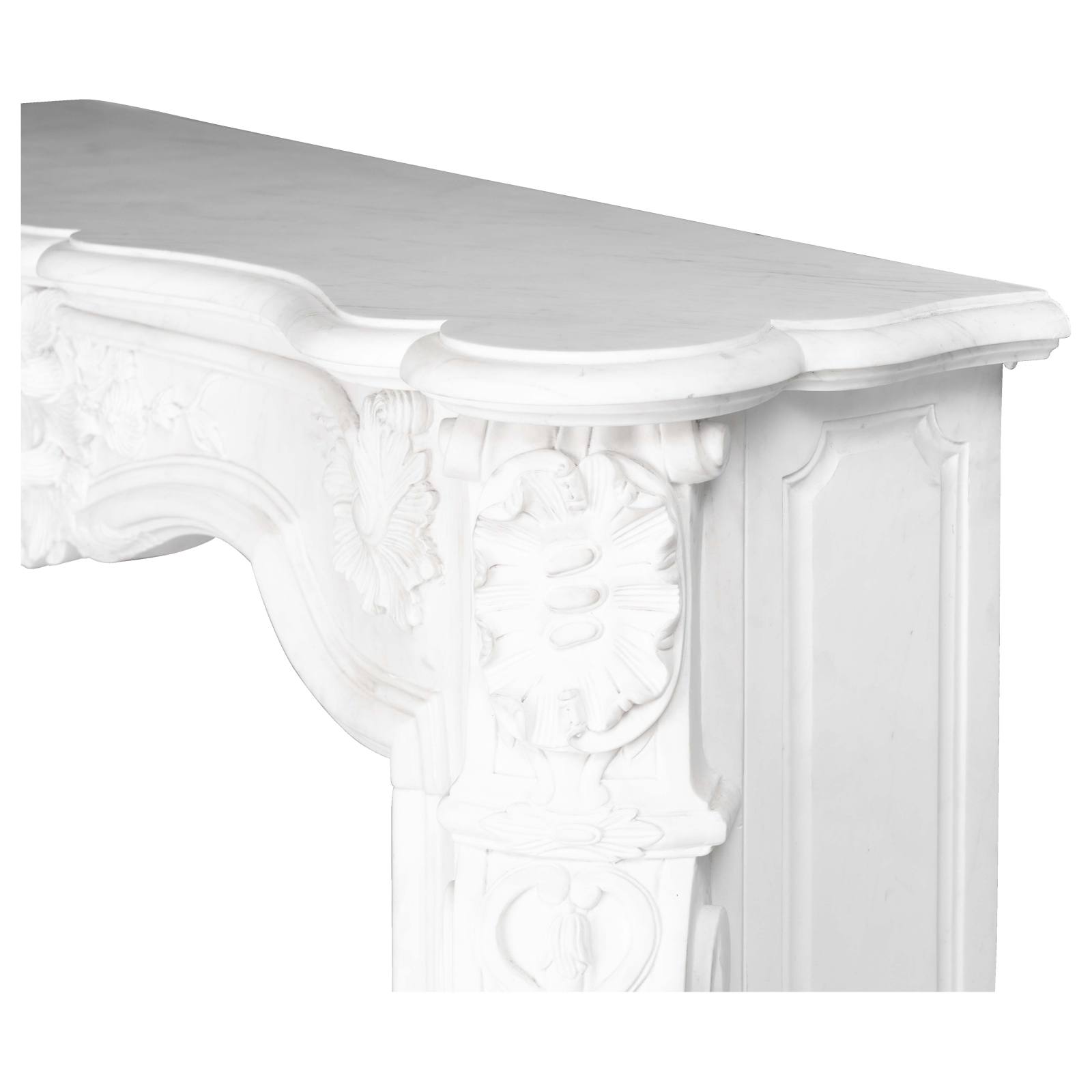 Marseilles Marble Mantel, Statuary White