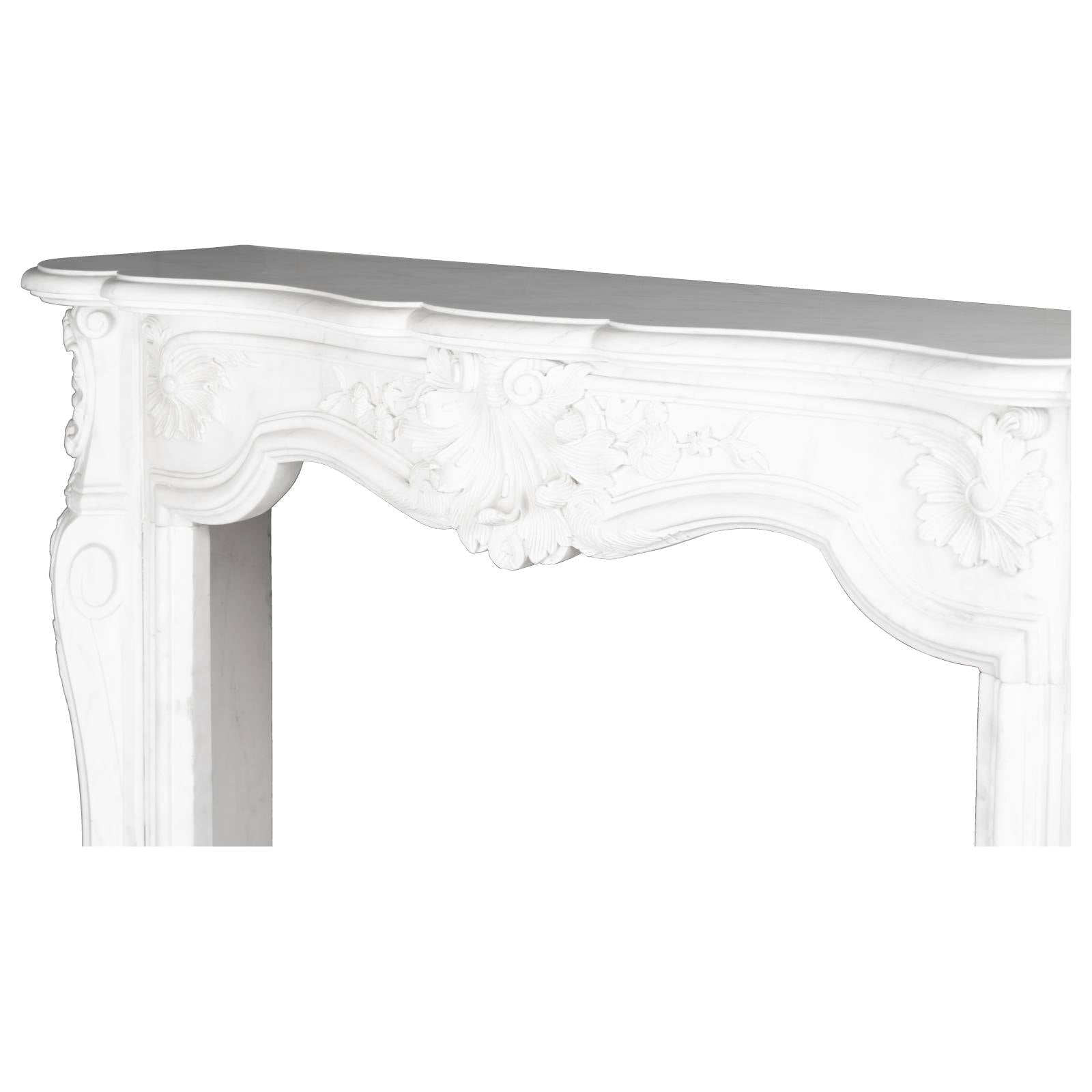 Marseilles Marble Mantel, Statuary White