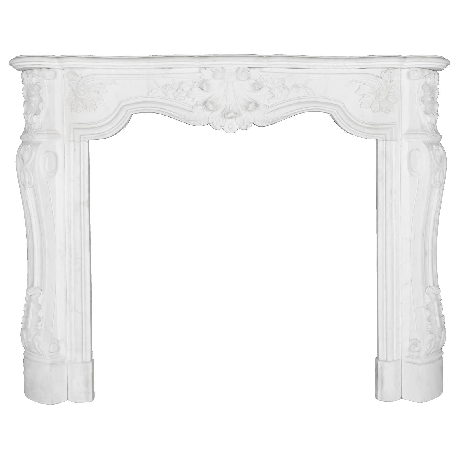 Marseilles Marble Mantel, Statuary White
