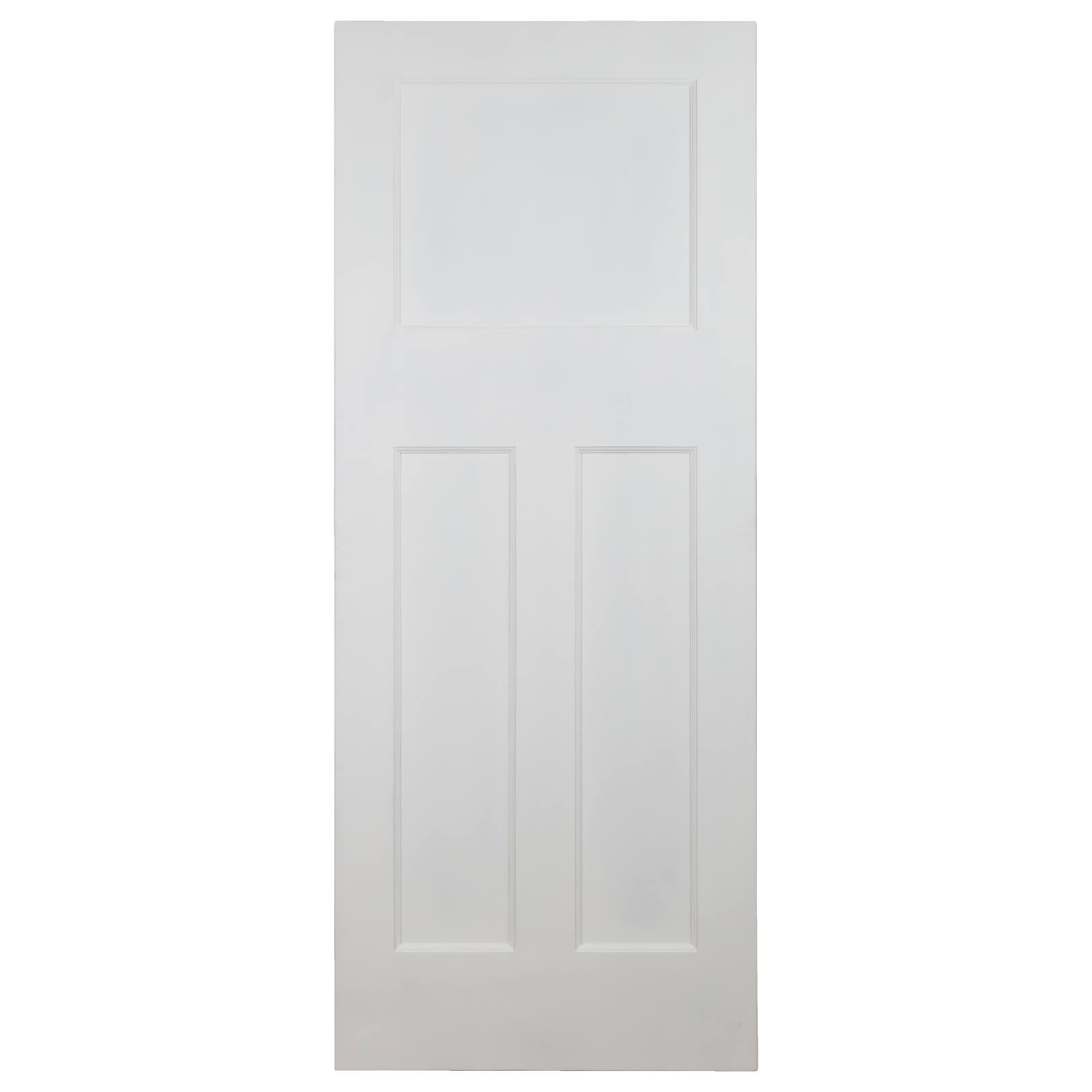 Edwardian 82cm Internal 3 Panel Door, White Primed