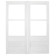 Pair of  82cm  Internal Glazed French Doors, White Primed & Clear Glass